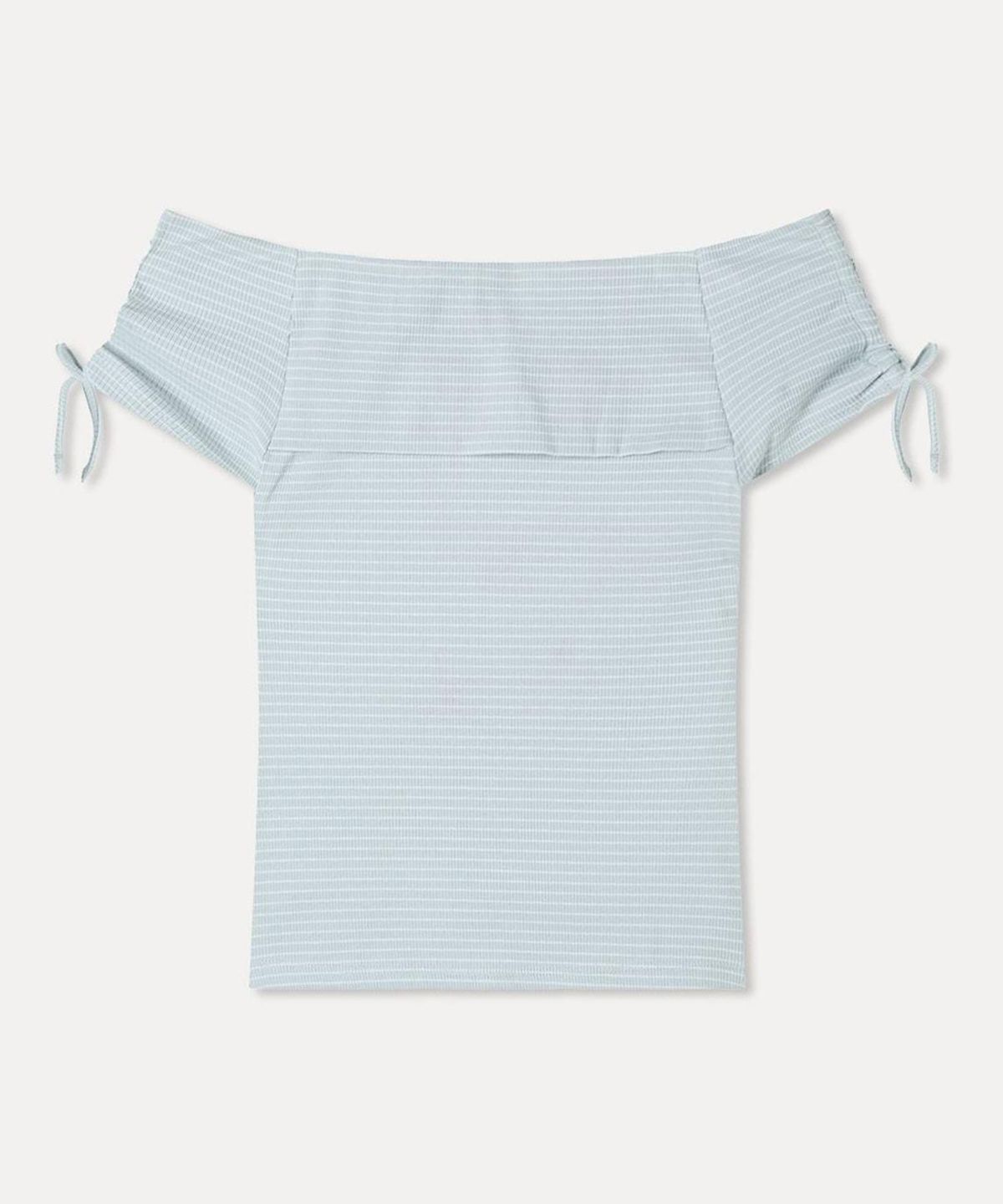미쏘(MIXXO) 스트라이프 오프숄더 반팔 티셔츠_MIWHWG723A