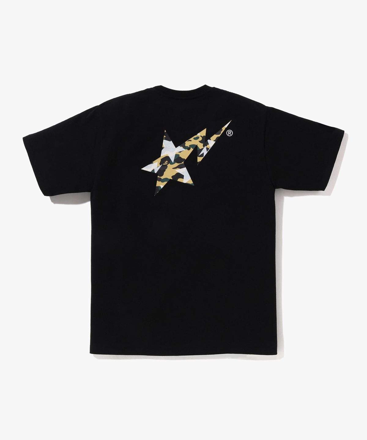베이프(BAPE) 스타 오버 프린트 퍼스트 카모 베이프 스타 티셔츠(M) BLACK