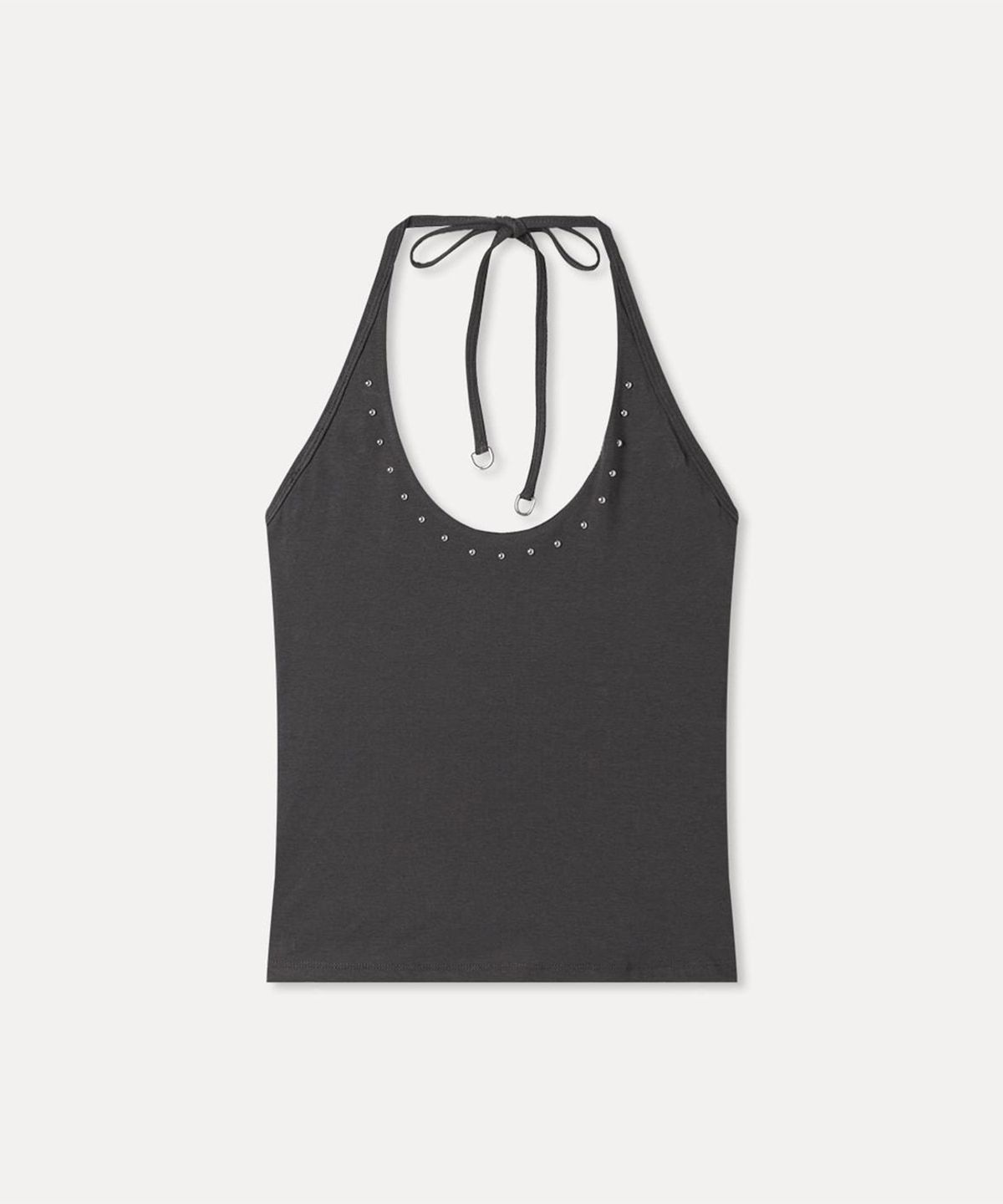 미쏘(MIXXO) 스터드 홀터넥 슬리브리스_MIWHNG709A