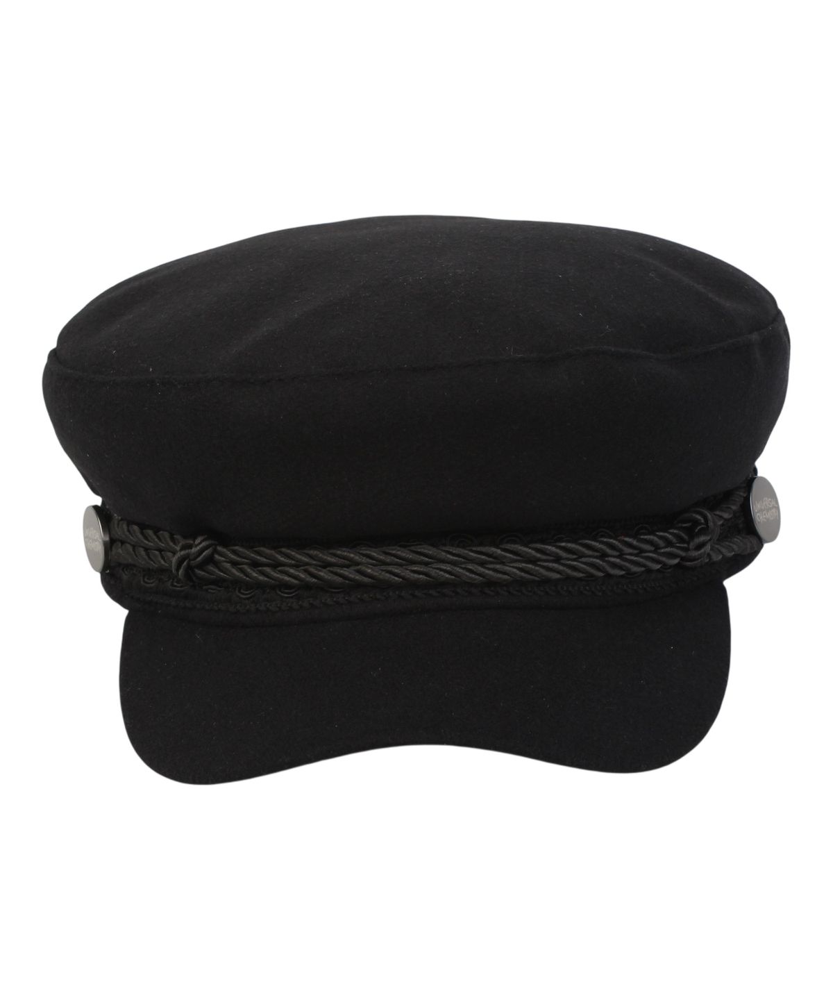유니버셜 케미스트리(UNIVERSAL CHEMISTRY) Rope Button Black Wool Marine Cap 마린캡