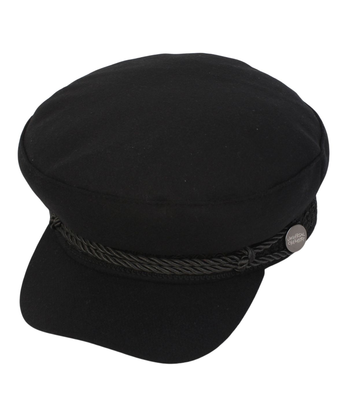 유니버셜 케미스트리(UNIVERSAL CHEMISTRY) Rope Button Black Wool Marine Cap 마린캡