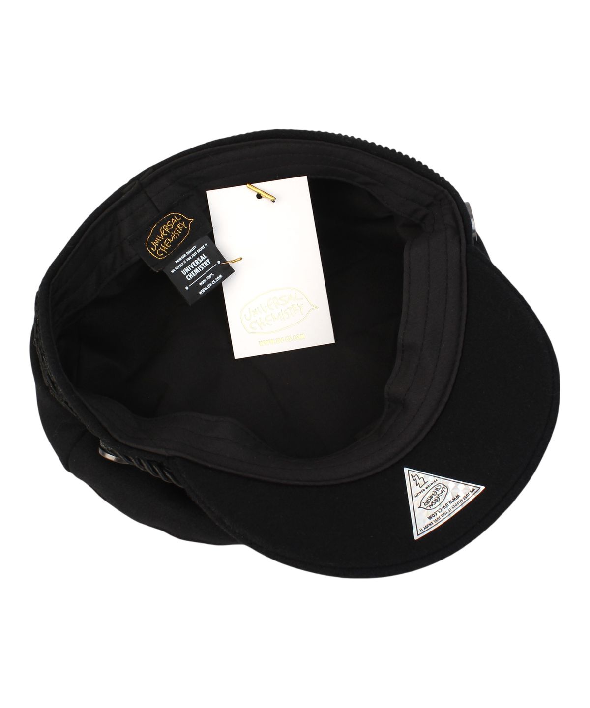 유니버셜 케미스트리(UNIVERSAL CHEMISTRY) Rope Button Black Wool Marine Cap 마린캡