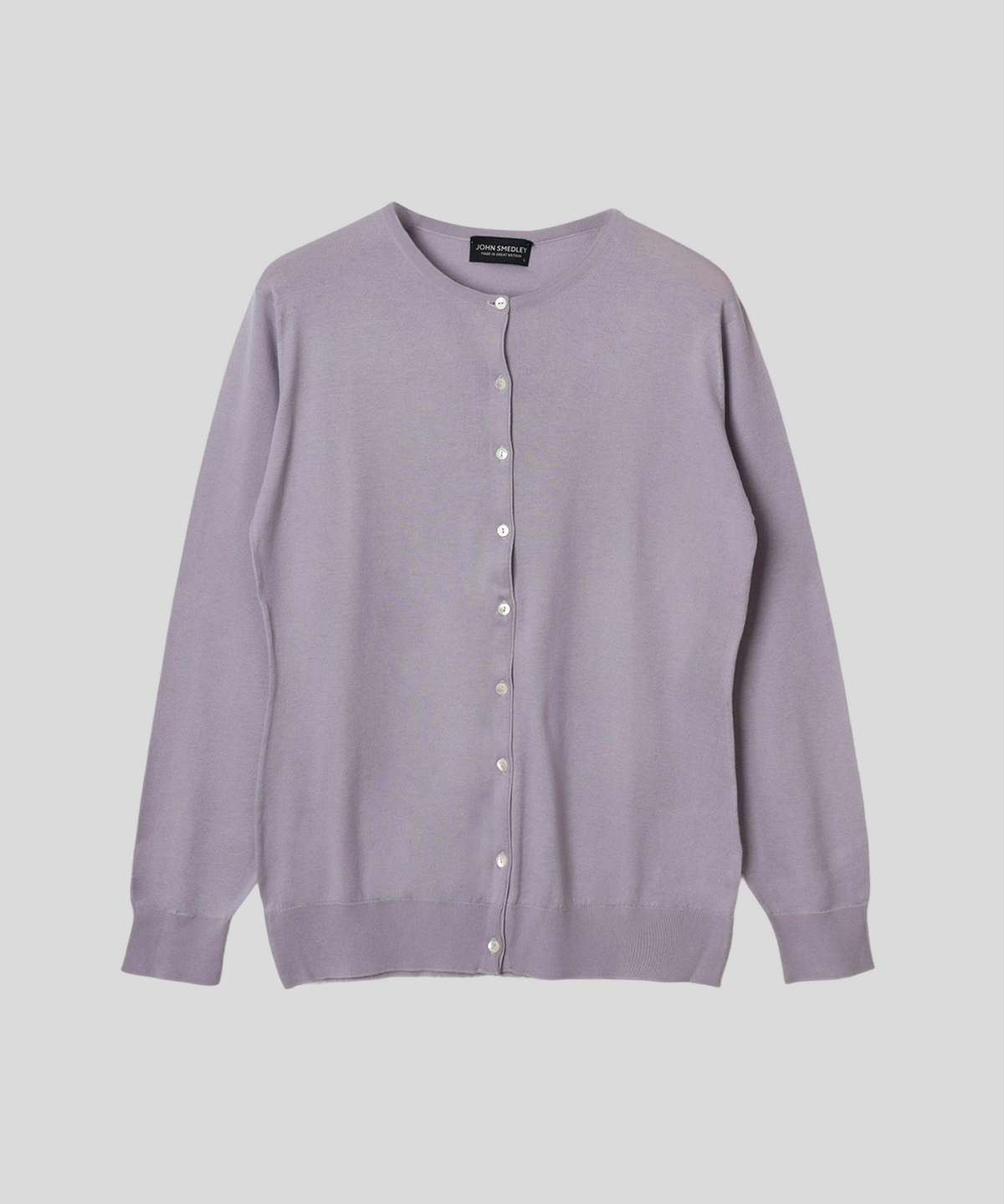 존 스메들리(JOHN SMEDLEY) ISLINGTON Round-Neck Cardigan Sea Island Cotton Knit Heritage Col.4_9 Colors