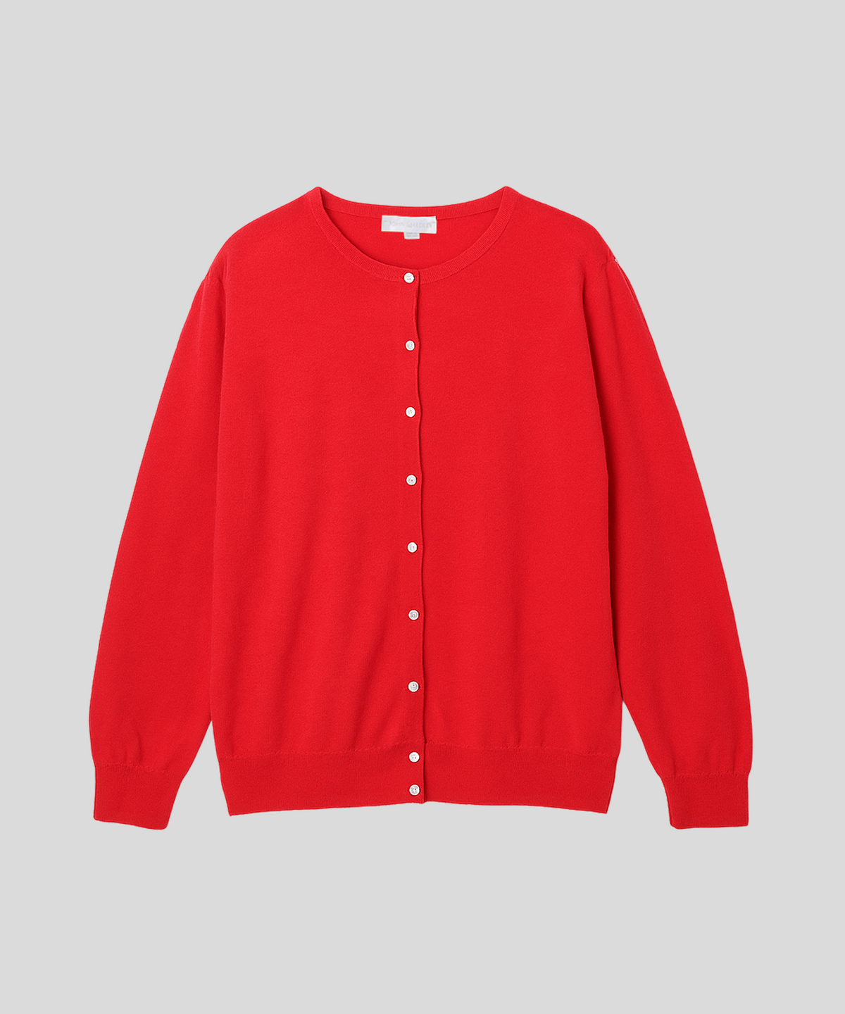 존 스메들리(JOHN SMEDLEY) ISLINGTON Round-Neck Cardigan Sea Island Cotton Knit Heritage Col.4_9 Colors