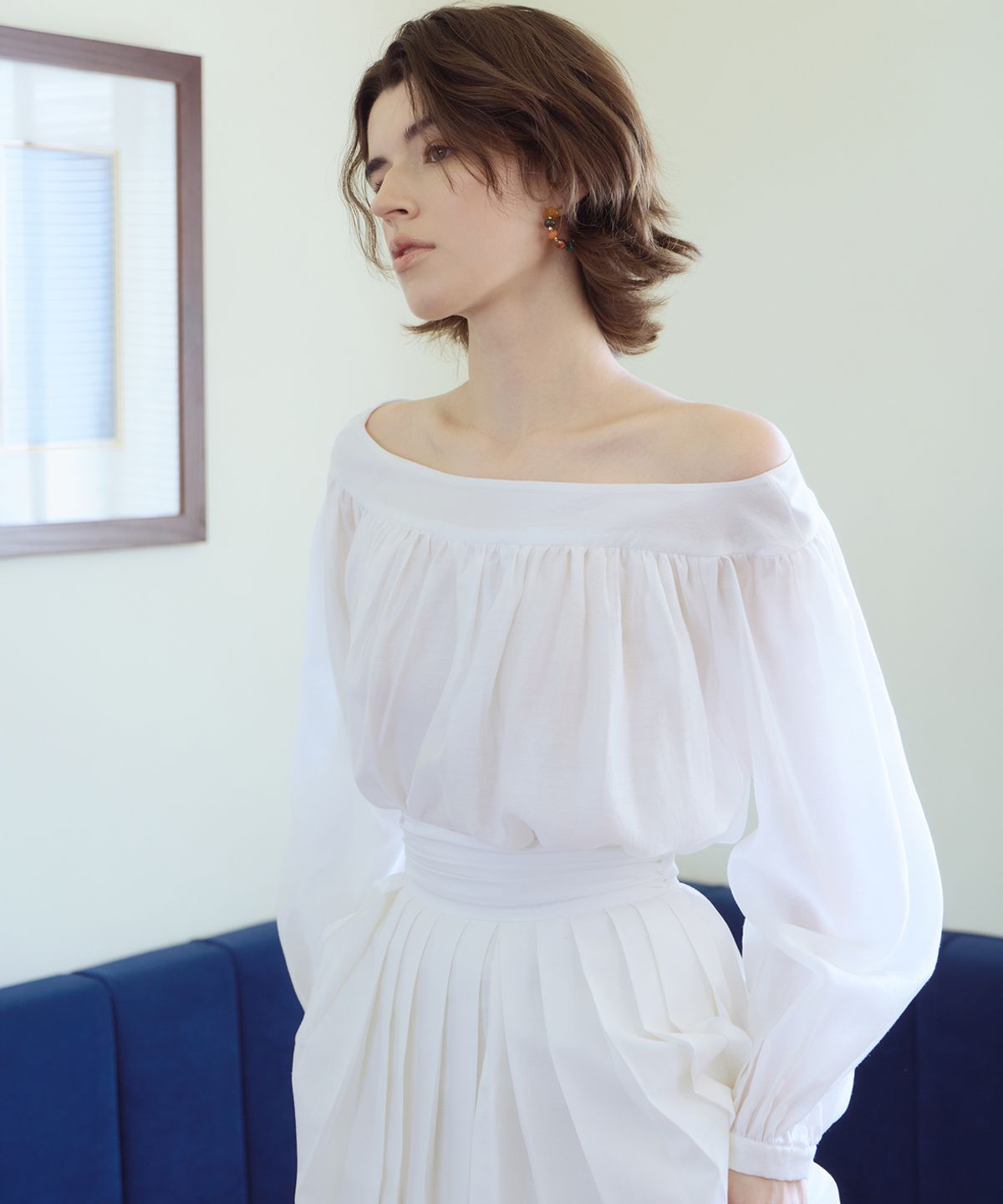 아이스가든에이오공팔(ICE GARDEN A.508) Sabrina Neck Blouse