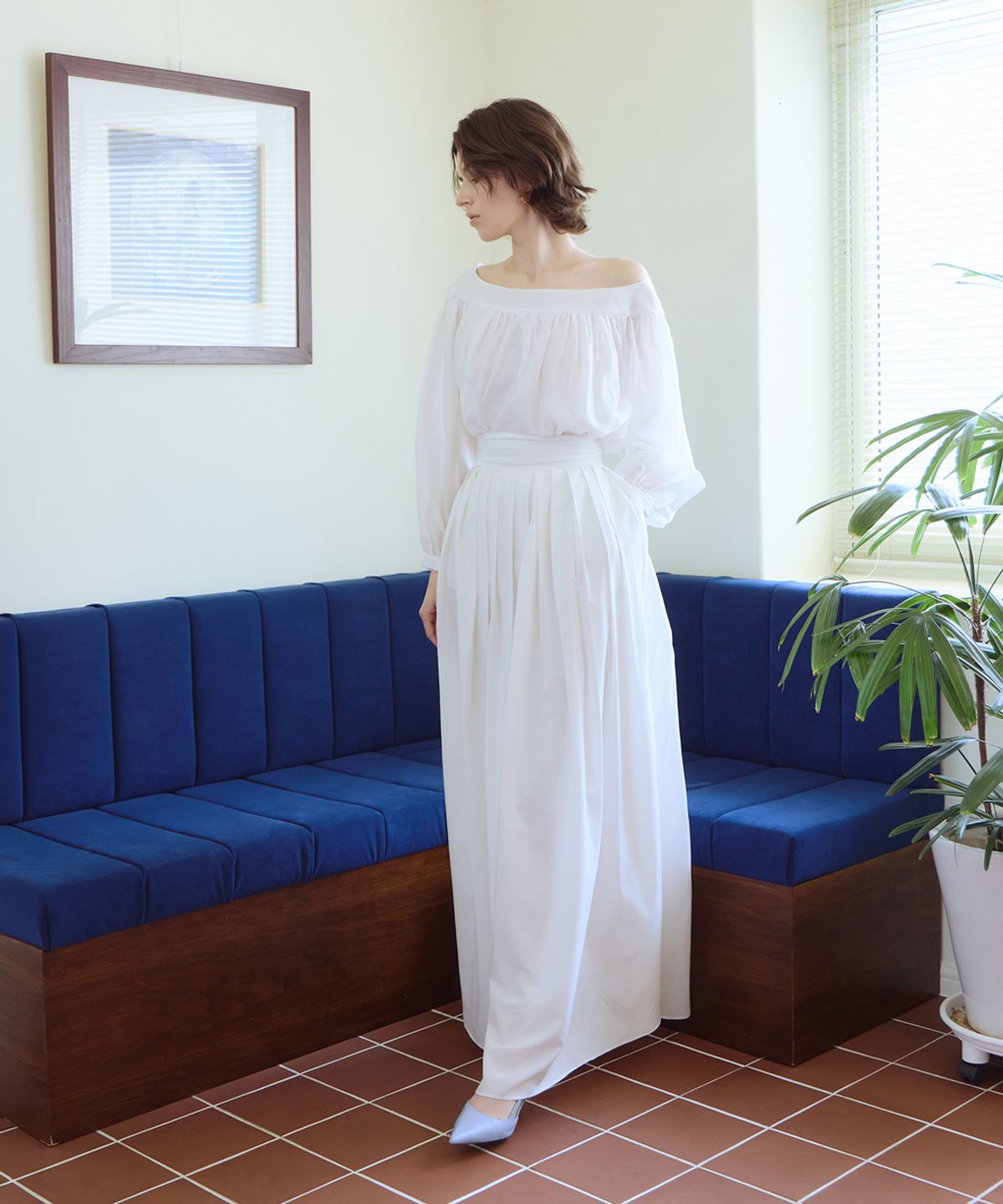 아이스가든에이오공팔(ICE GARDEN A.508) Sabrina Neck Blouse