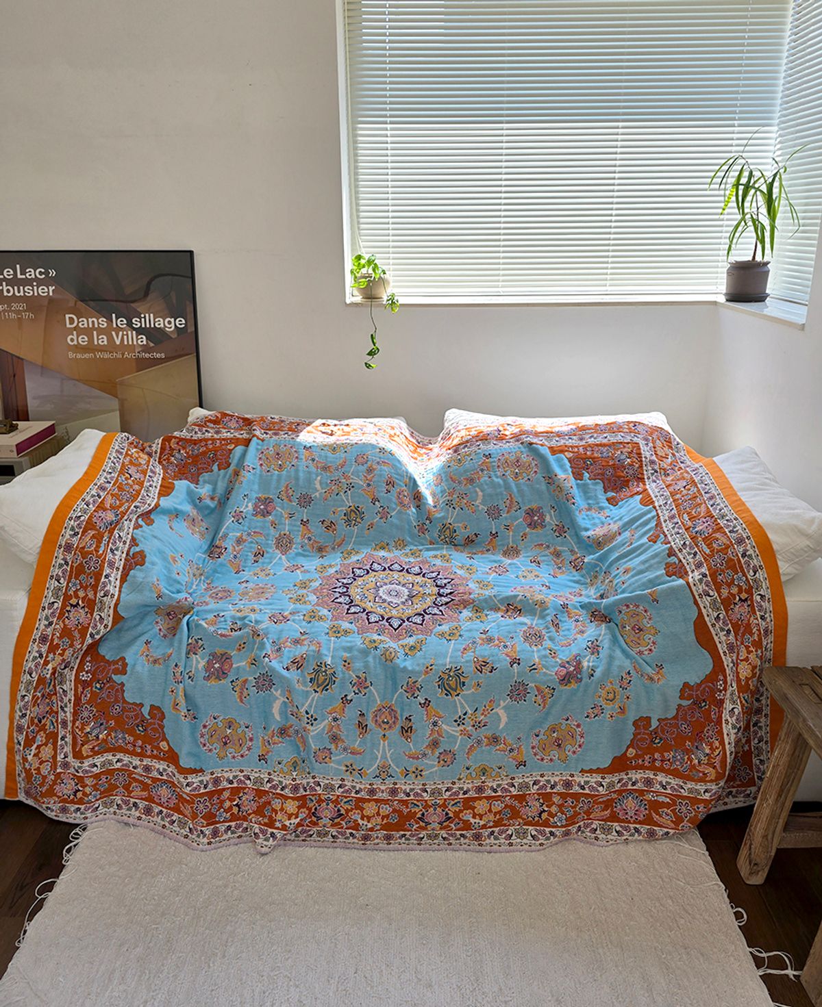블랑쉬하우스(BLANCHE HOUSE) 블랑쉬 오리앙 팔레트 퀸사이즈 150x200 리버서블 거즈이불