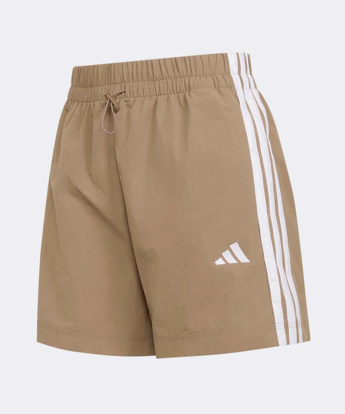 아디다스(ADIDAS) 에센셜 3-스트라이프 라이프스타일 우븐 숏 팬츠 - 카키:화이트 / KF8293