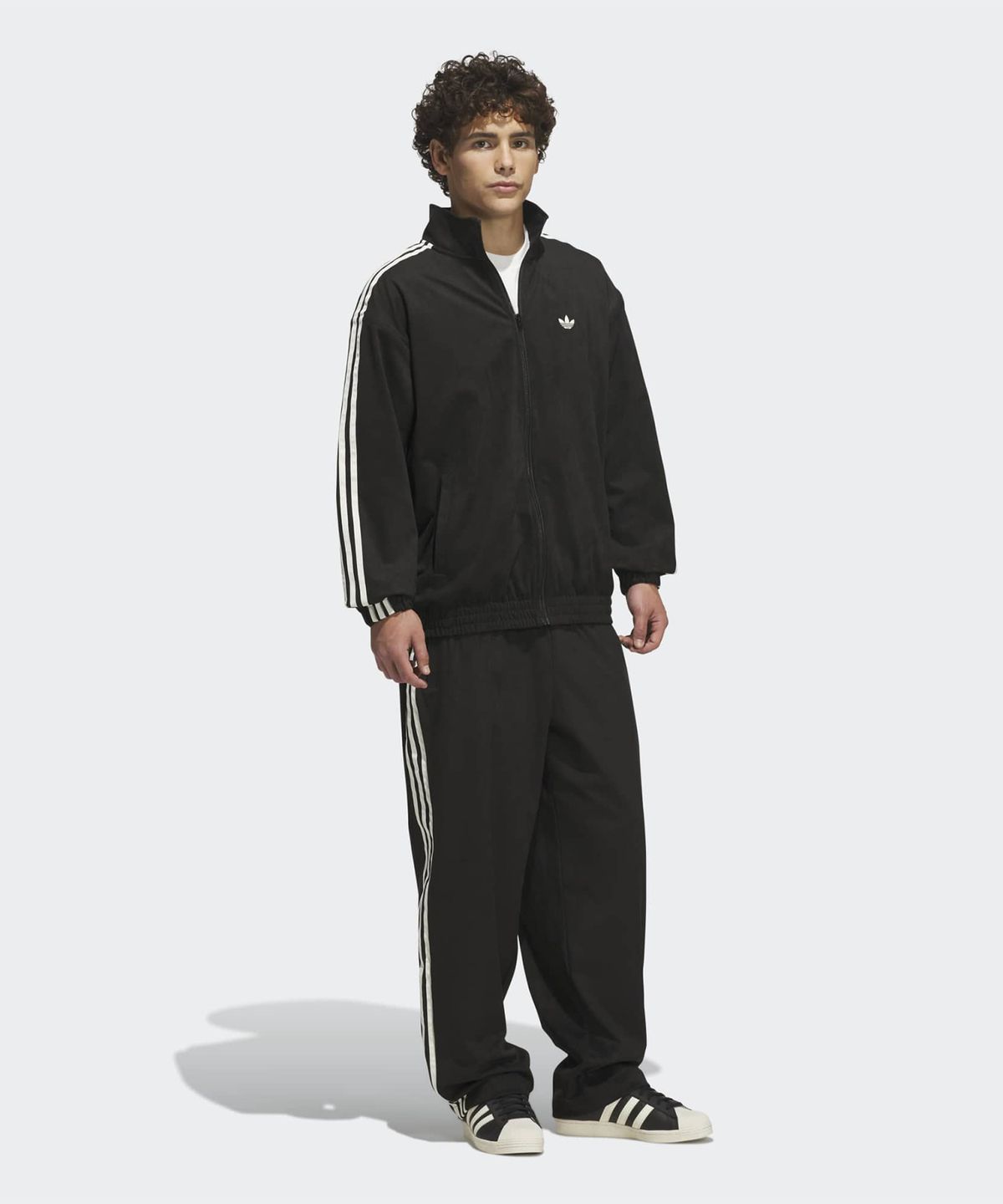 아디다스(ADIDAS) 스케이트보딩 빈티지 슈퍼 파이어버드 트랙탑 - 블랙:크림화이트 / KS9189
