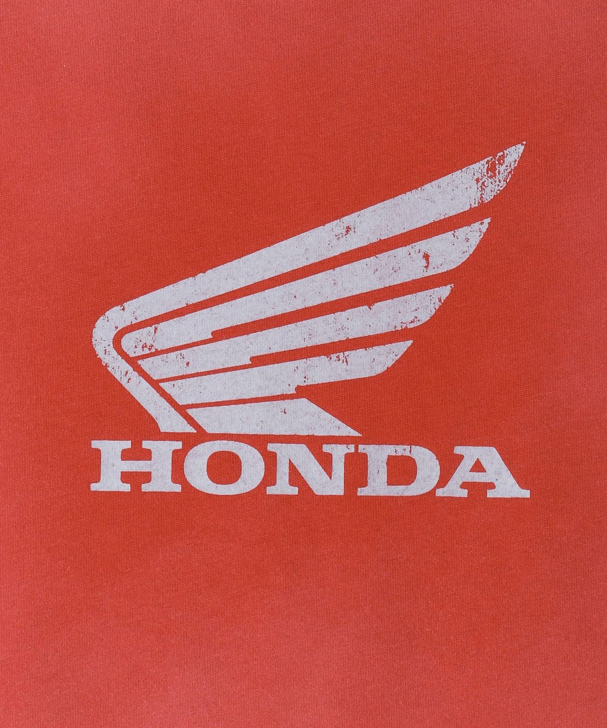 핍스 모터사이클(PHYPS MOTORCYCLE) Womens Damage Washed Wing Logo Crop Tee Red