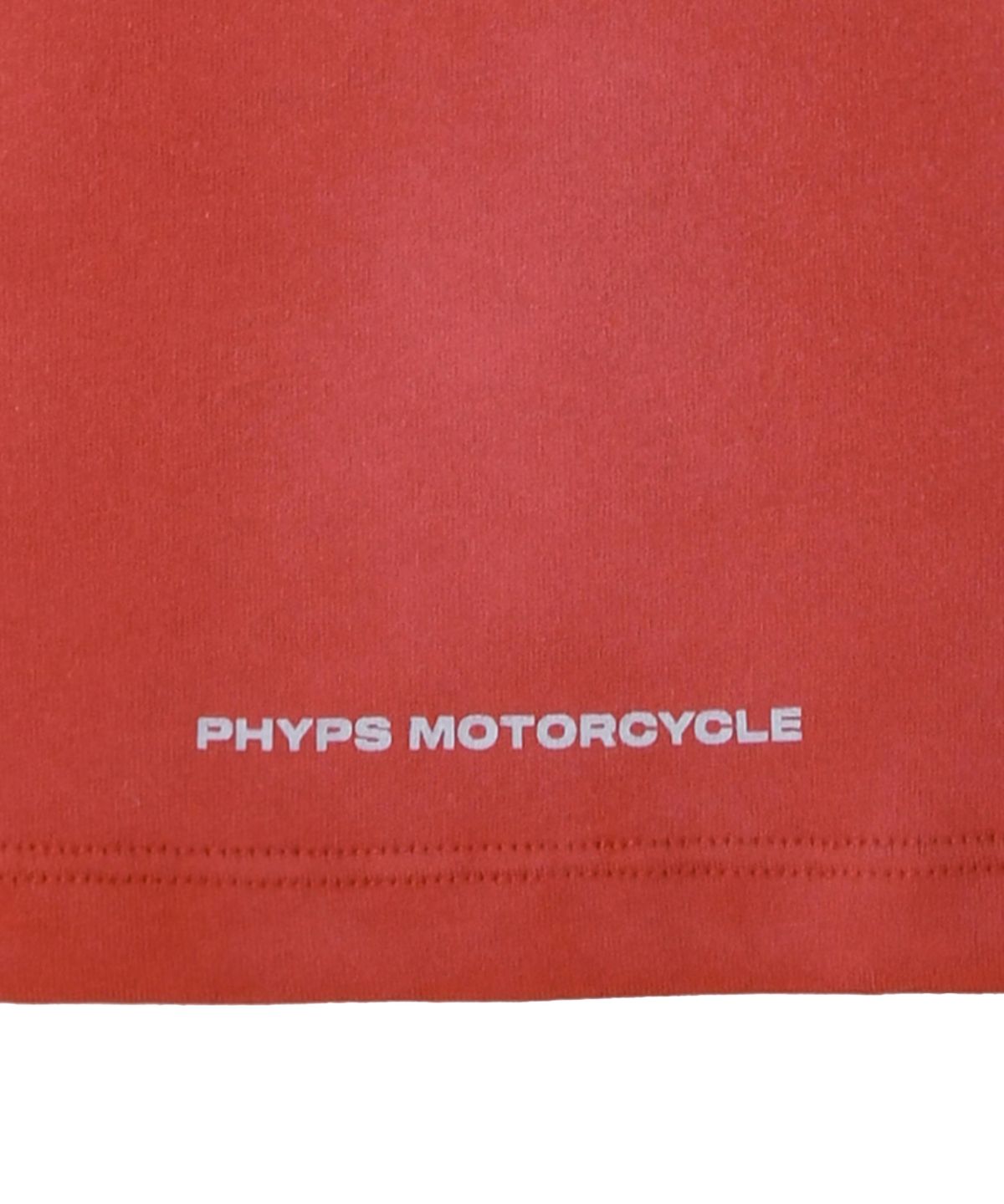 핍스 모터사이클(PHYPS MOTORCYCLE) Womens Damage Washed Wing Logo Crop Tee Red