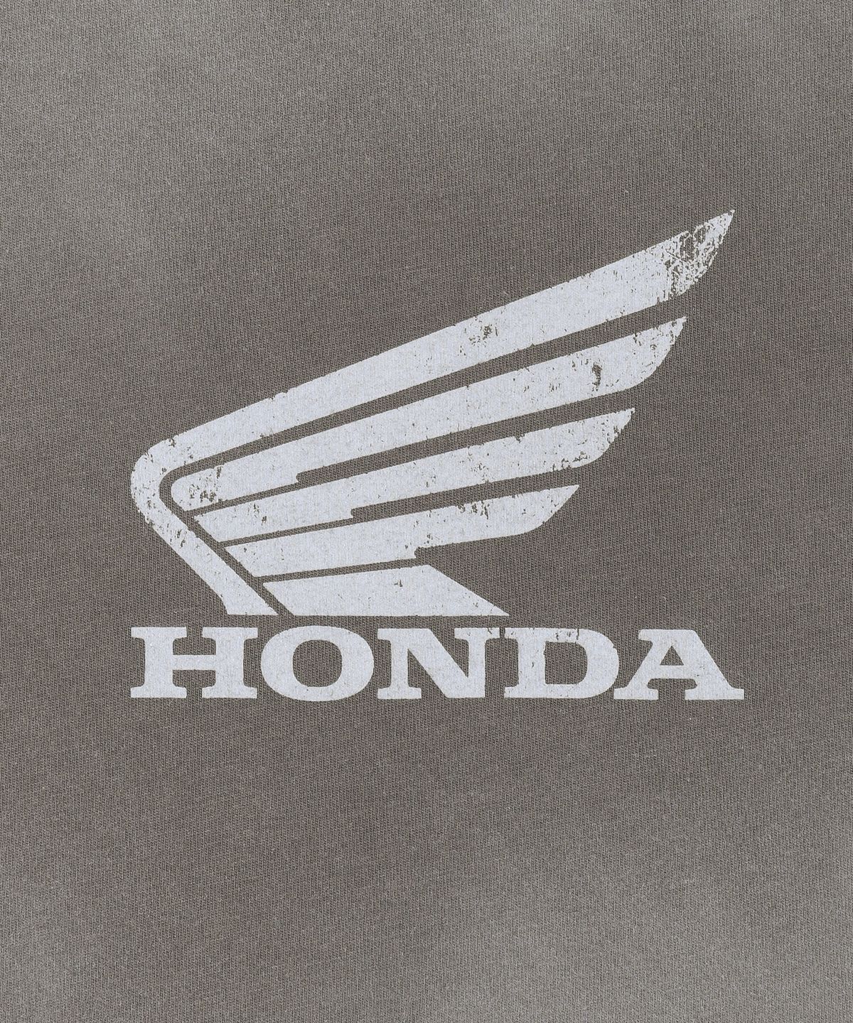 핍스 모터사이클(PHYPS MOTORCYCLE) Womens Damage Washed Wing Logo Crop Tee Charcoal