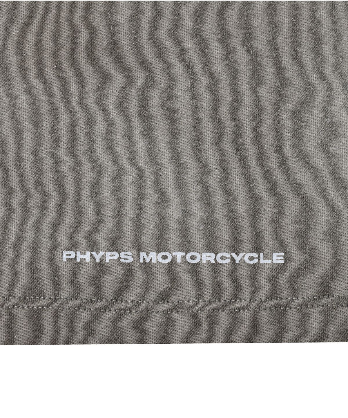 핍스 모터사이클(PHYPS MOTORCYCLE) Womens Damage Washed Wing Logo Crop Tee Charcoal