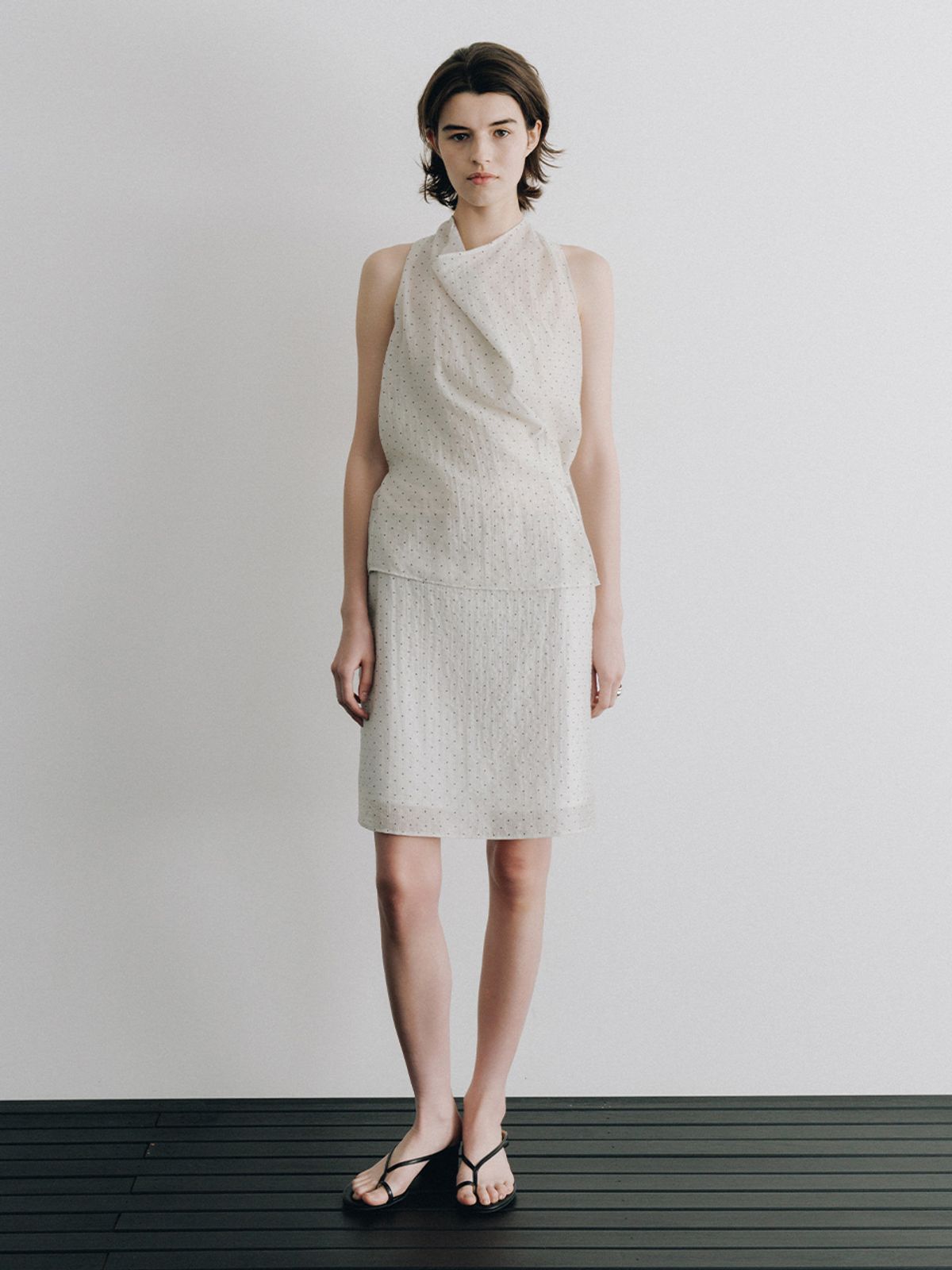루에브르(LOEUVRE) Dot See-Through Layered Midi Skirt SW6MS753-KO