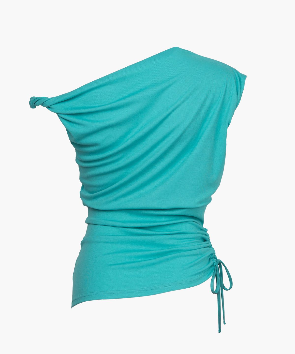 러프넥(ROUGHNECK) Twist Strap Shirring Top Mint