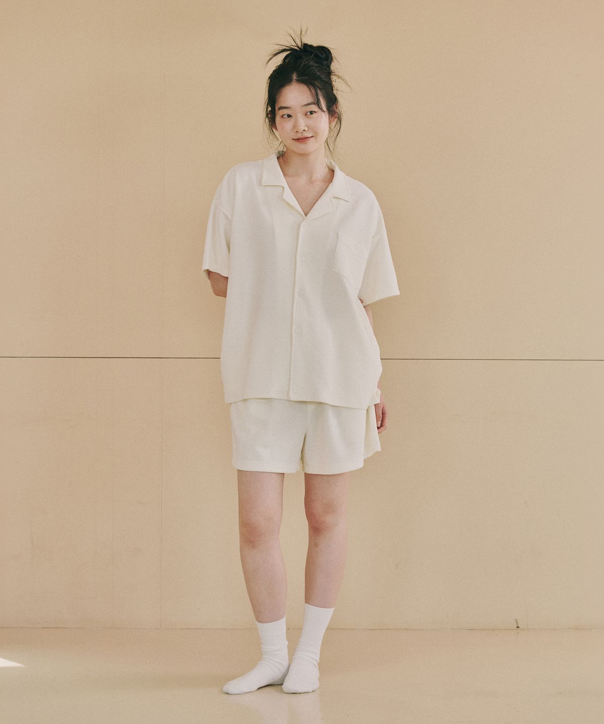 오끼뜨(OGGITT) 레지던스 와플 파자마 팬츠 바닐라