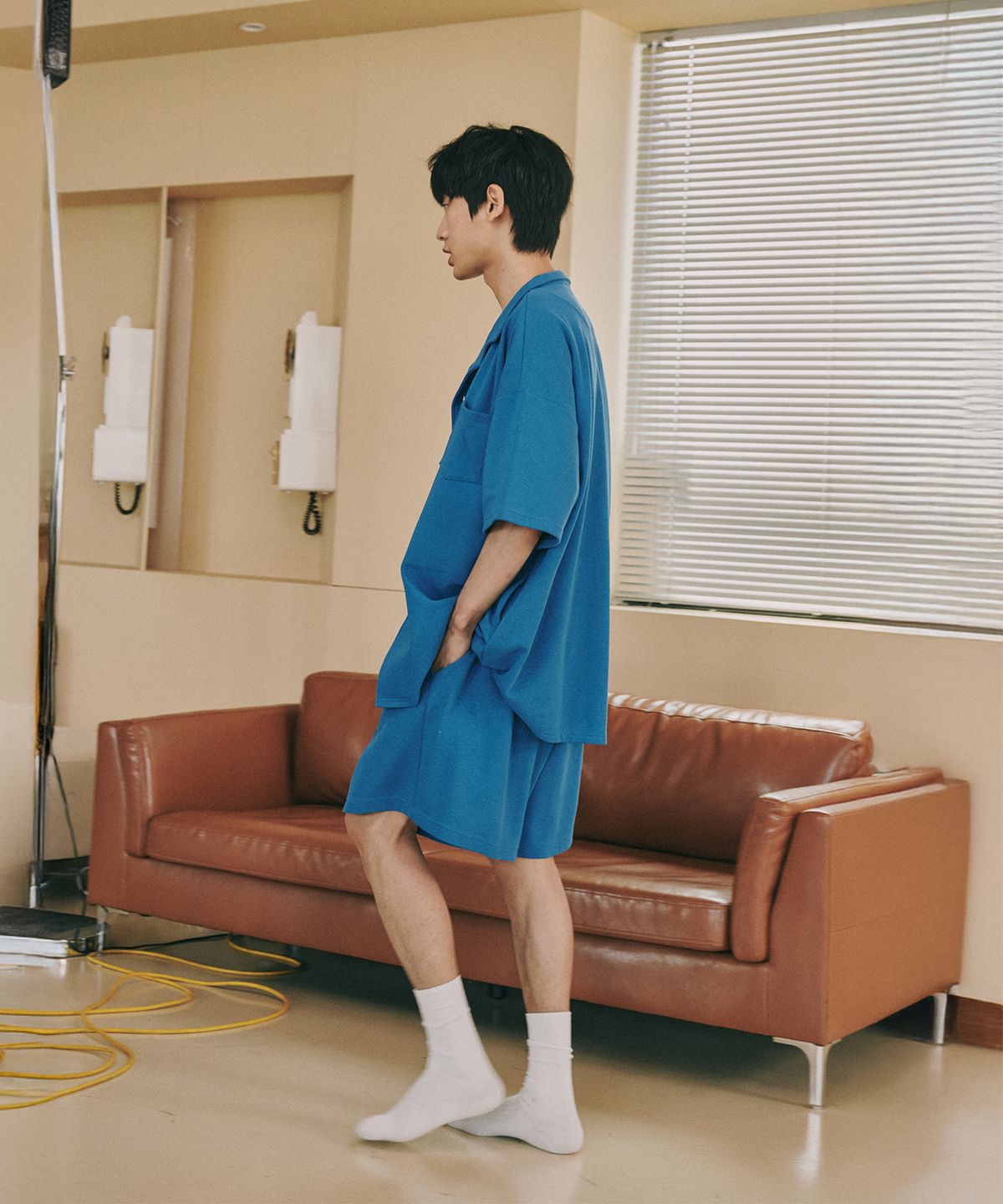 오끼뜨(OGGITT) 레지던스 와플 파자마 팬츠 딥블루