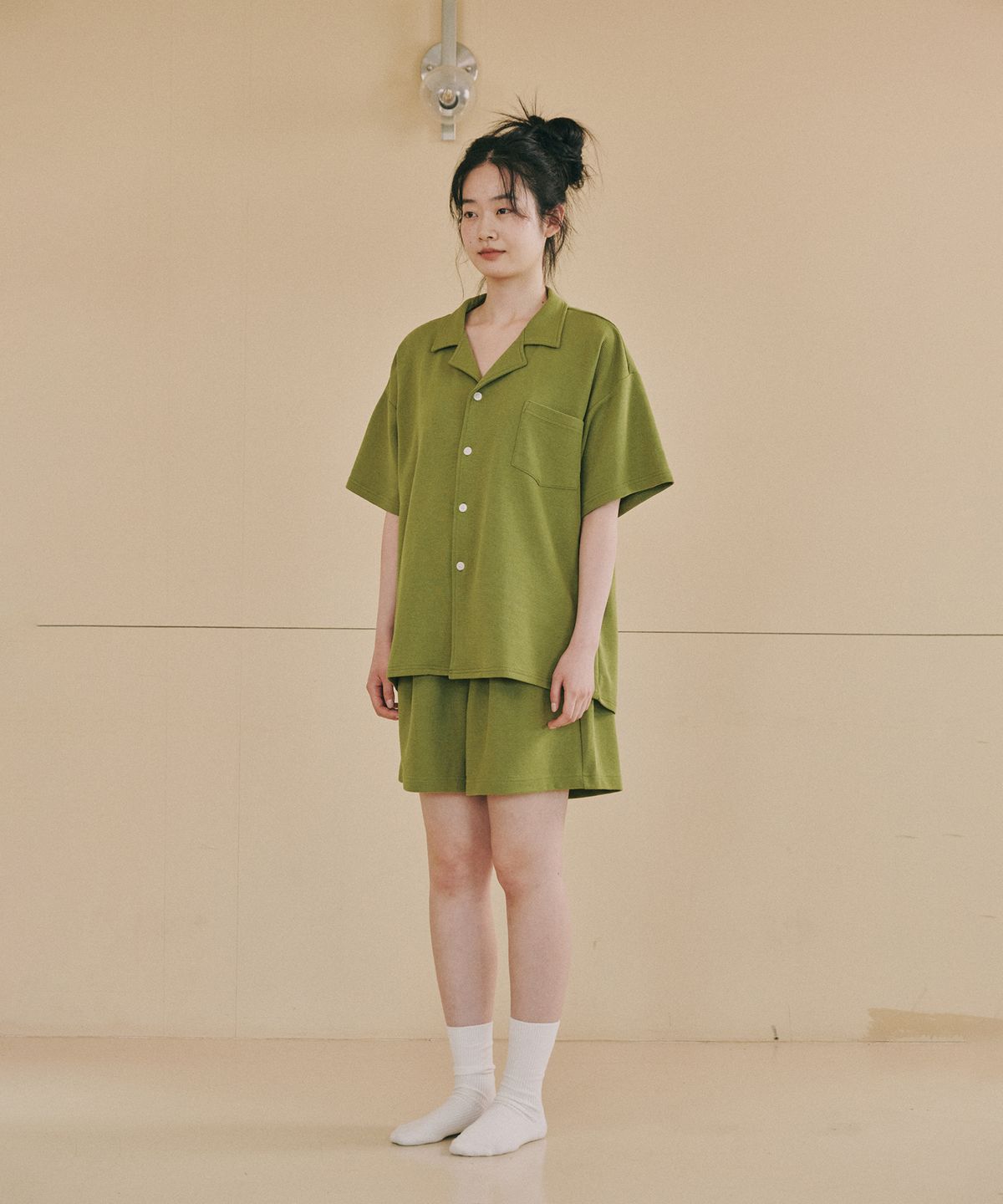 오끼뜨(OGGITT) 레지던스 와플 파자마 팬츠 올리브