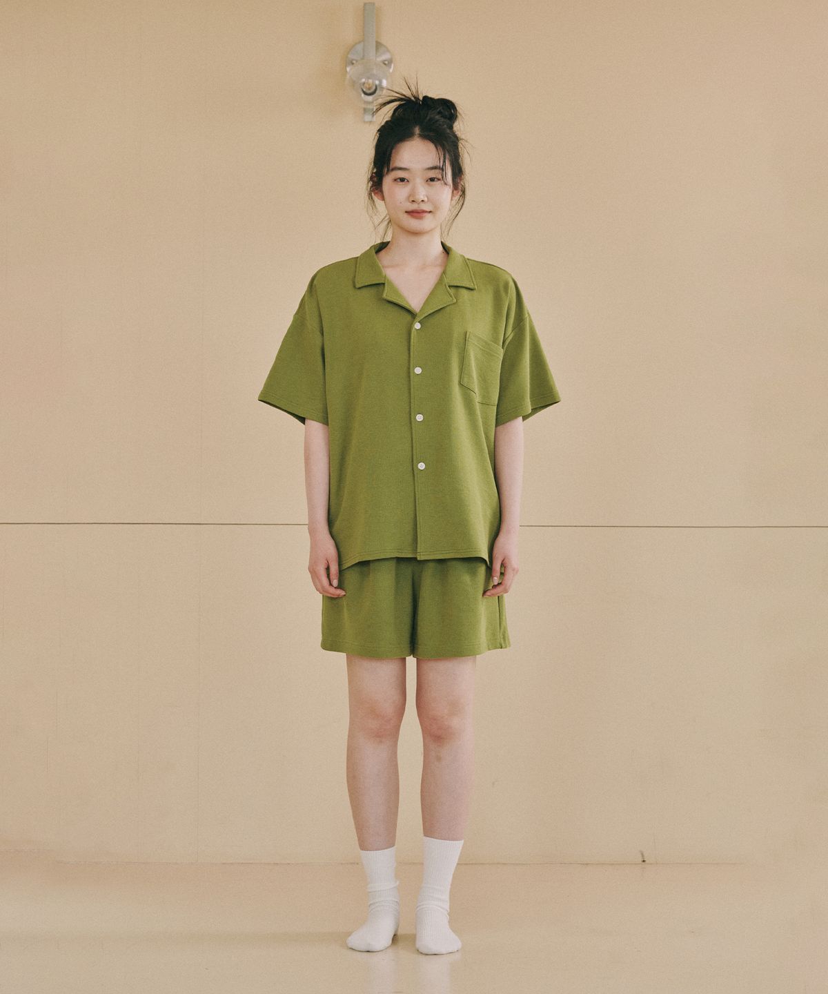 오끼뜨(OGGITT) 레지던스 와플 파자마 팬츠 올리브