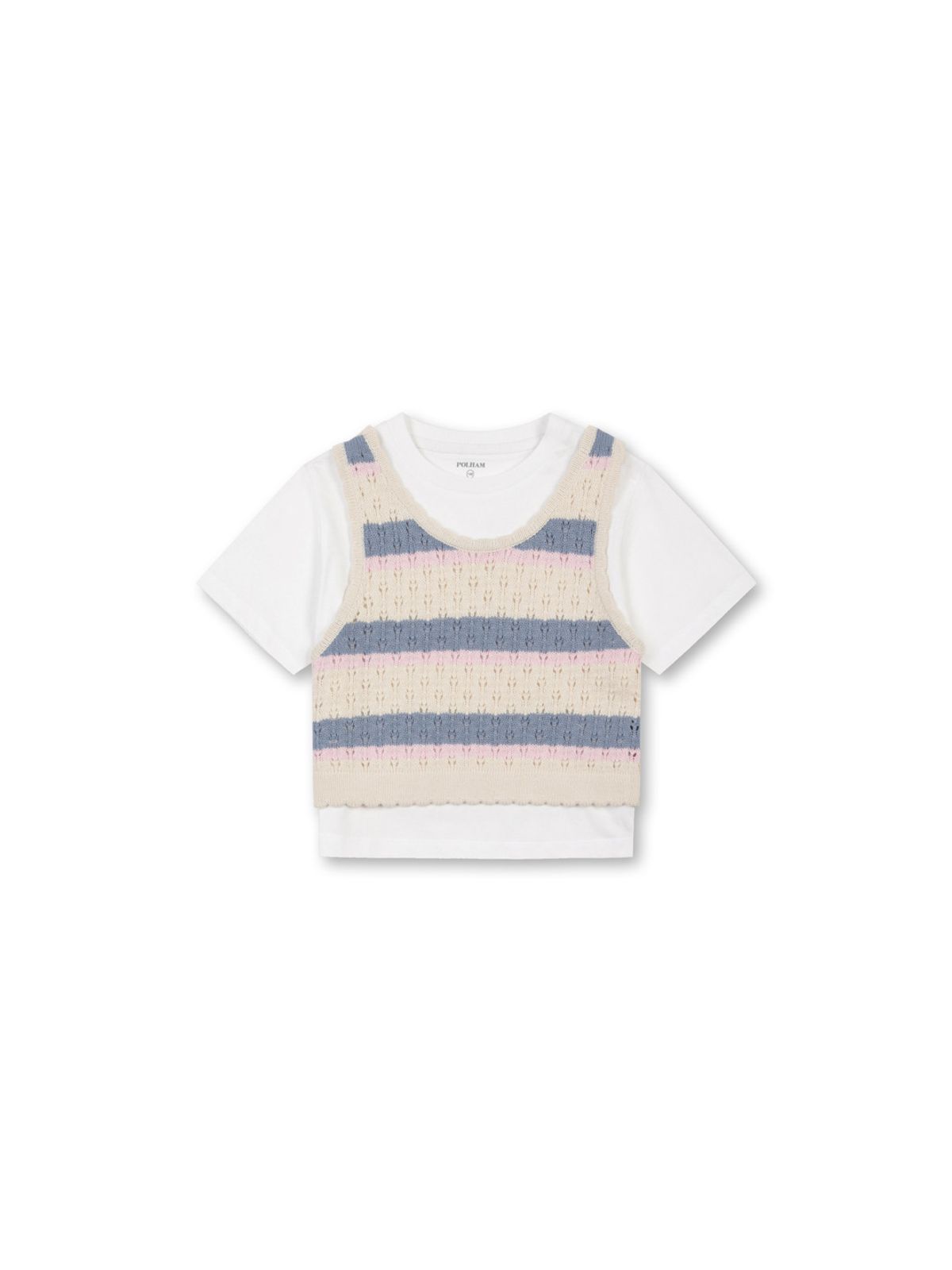 폴햄키즈(POLHAM KIDS) 여아 뷔스티에 티셔츠 세트_PKG2ES2060