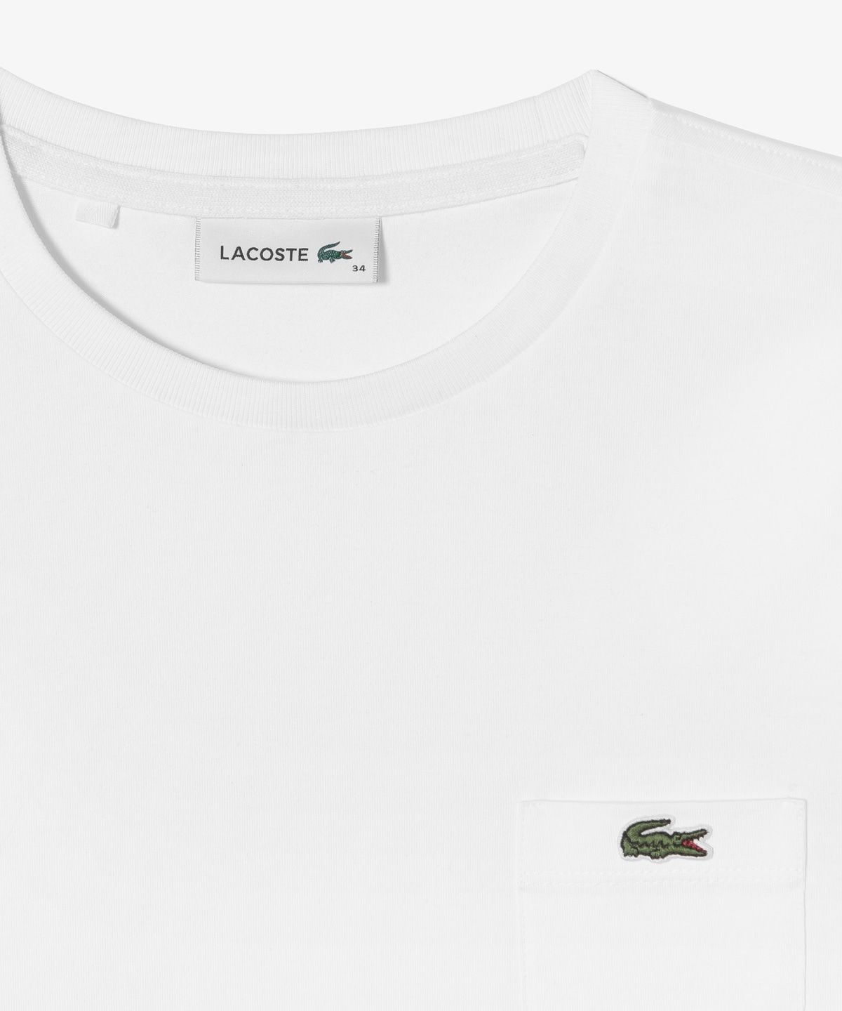 라코스테(LACOSTE) 여성 베이직 포켓 반팔 티셔츠 TF546E-55G 001