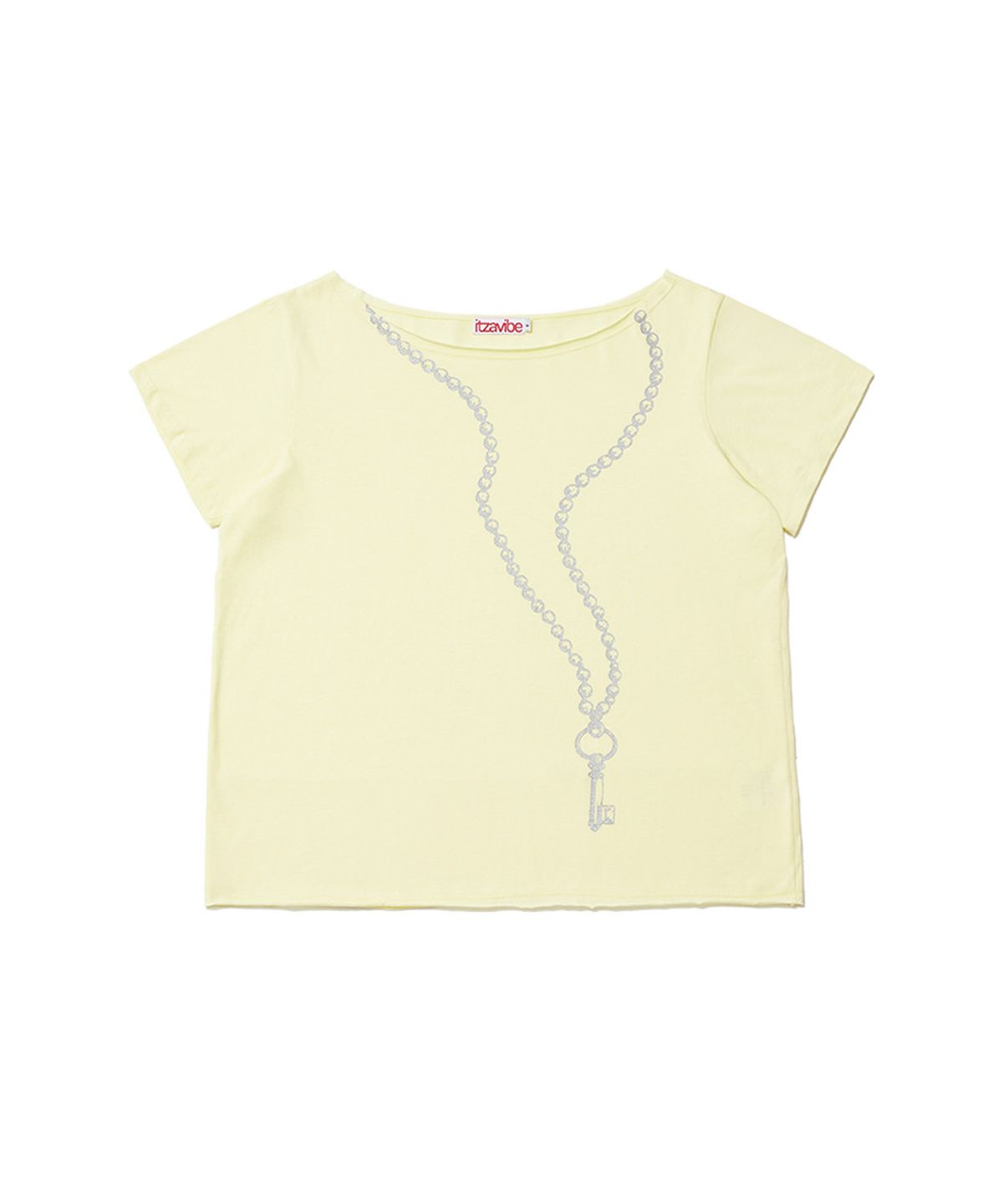 잇자바이브(ITZAVIBE) GLITTER KEY OFF SHOULDER - YELLOW