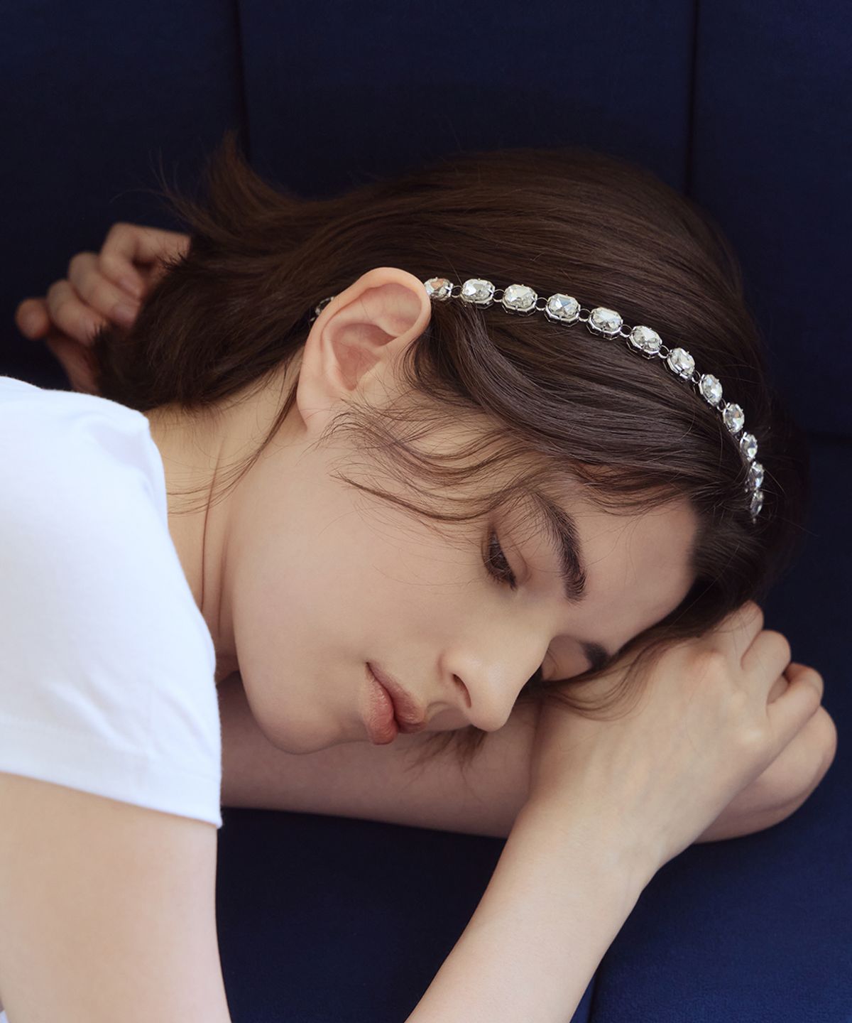 아이스가든에이오공팔(ICE GARDEN A.508) Crystal Embellished Hair Band