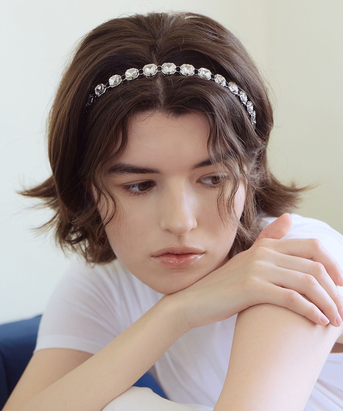 아이스가든에이오공팔(ICE GARDEN A.508) Crystal Embellished Hair Band