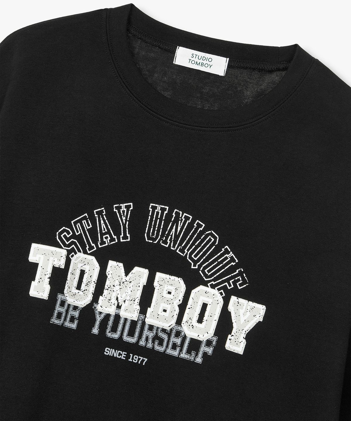 스튜디오 톰보이(STUDIO TOMBOY) 톰보이 레터링 캐주얼 반팔 티셔츠 _블랙 9176322992