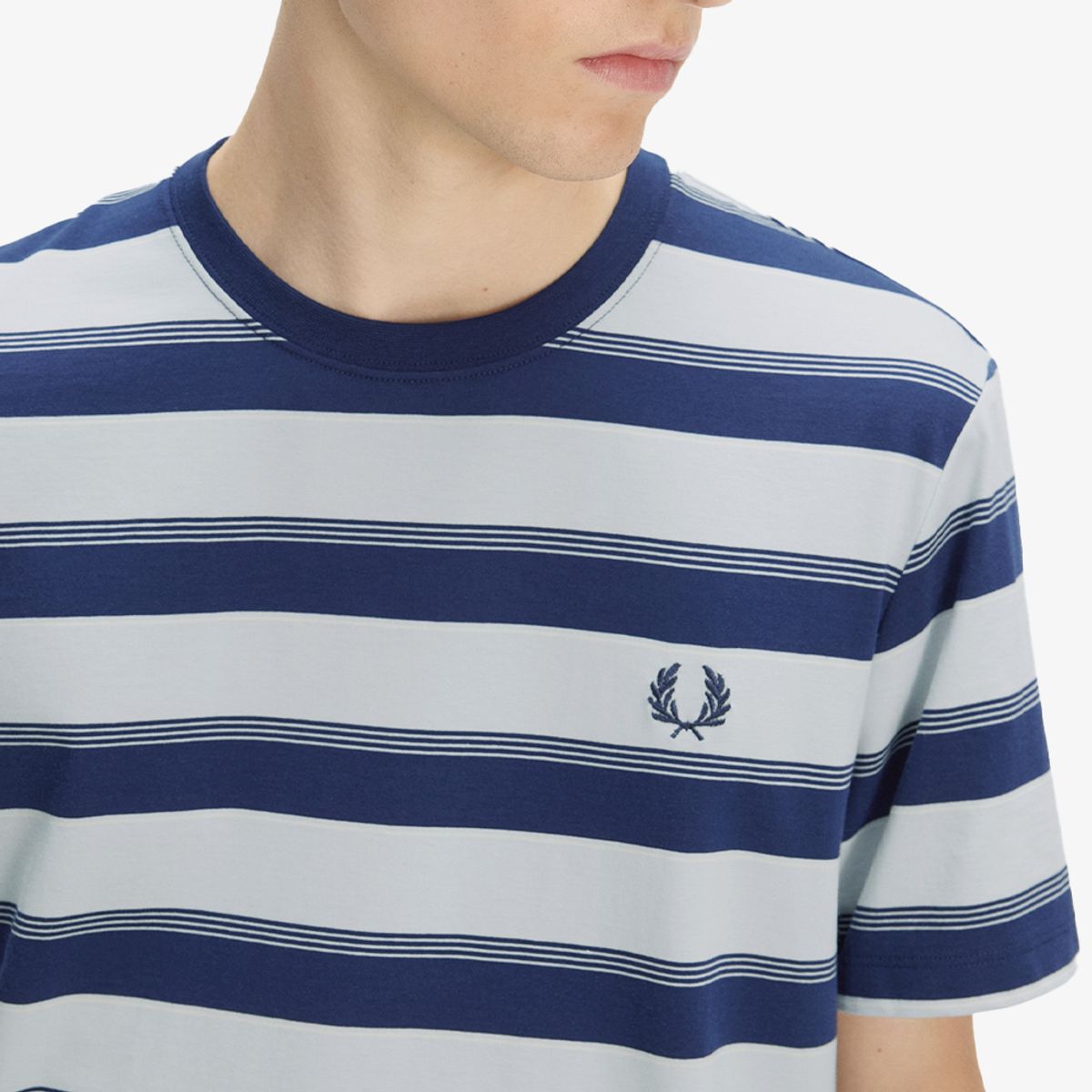 프레드페리(FRED PERRY) [Sport] 파인 스트라이프 티셔츠 - 프렌치 네이비 AFPM2612409-143