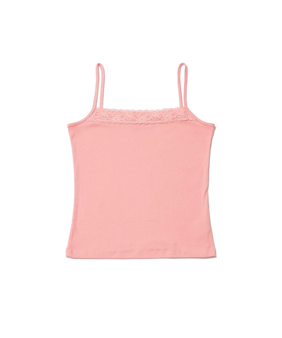 잇자바이브(ITZAVIBE) LACE POINT SLEEVELESS TOP - CORAL