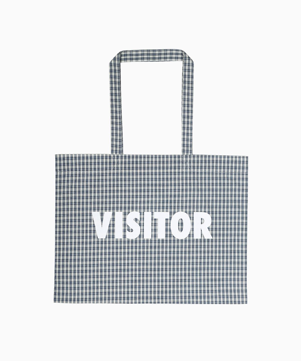 홀리데이비지터(HOLIDAYVISITOR) 블루체크 비지터 에코백
