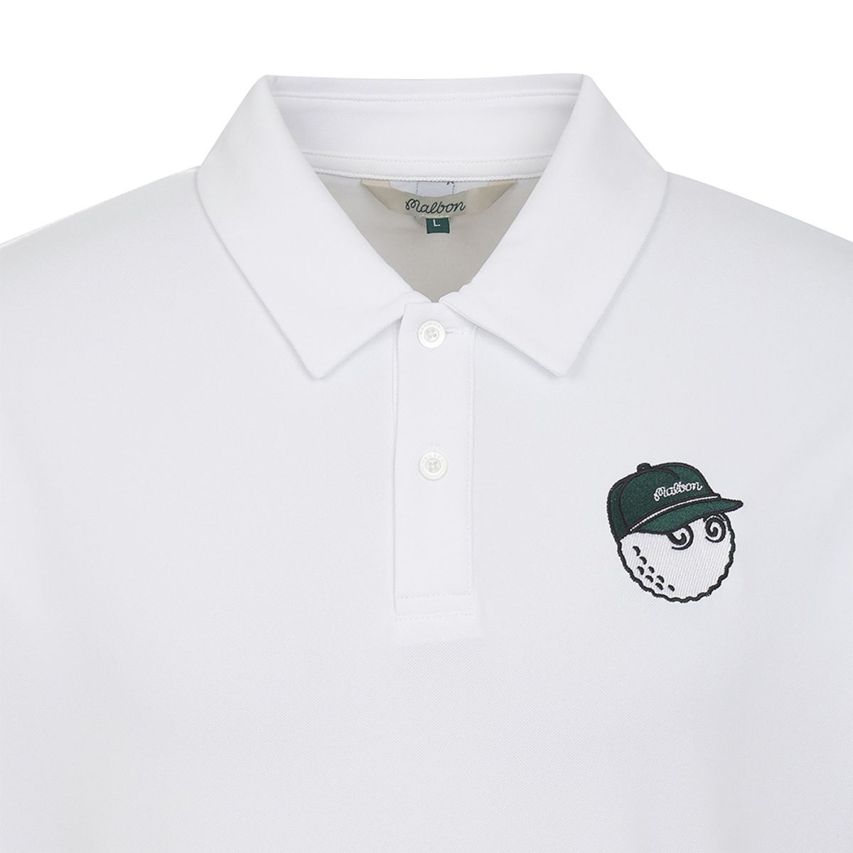 말본 골프(MALBON GOLF) 페어웨이 볼드윈 폴로 티셔츠 WHITE (MAN)