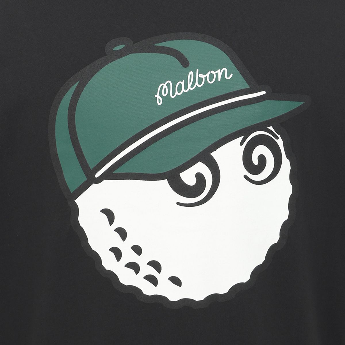 말본 골프(MALBON GOLF) 버뮤다 볼드윈 티셔츠 BLACK