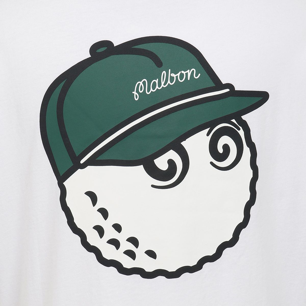 말본 골프(MALBON GOLF) 버뮤다 볼드윈 티셔츠 WHITE