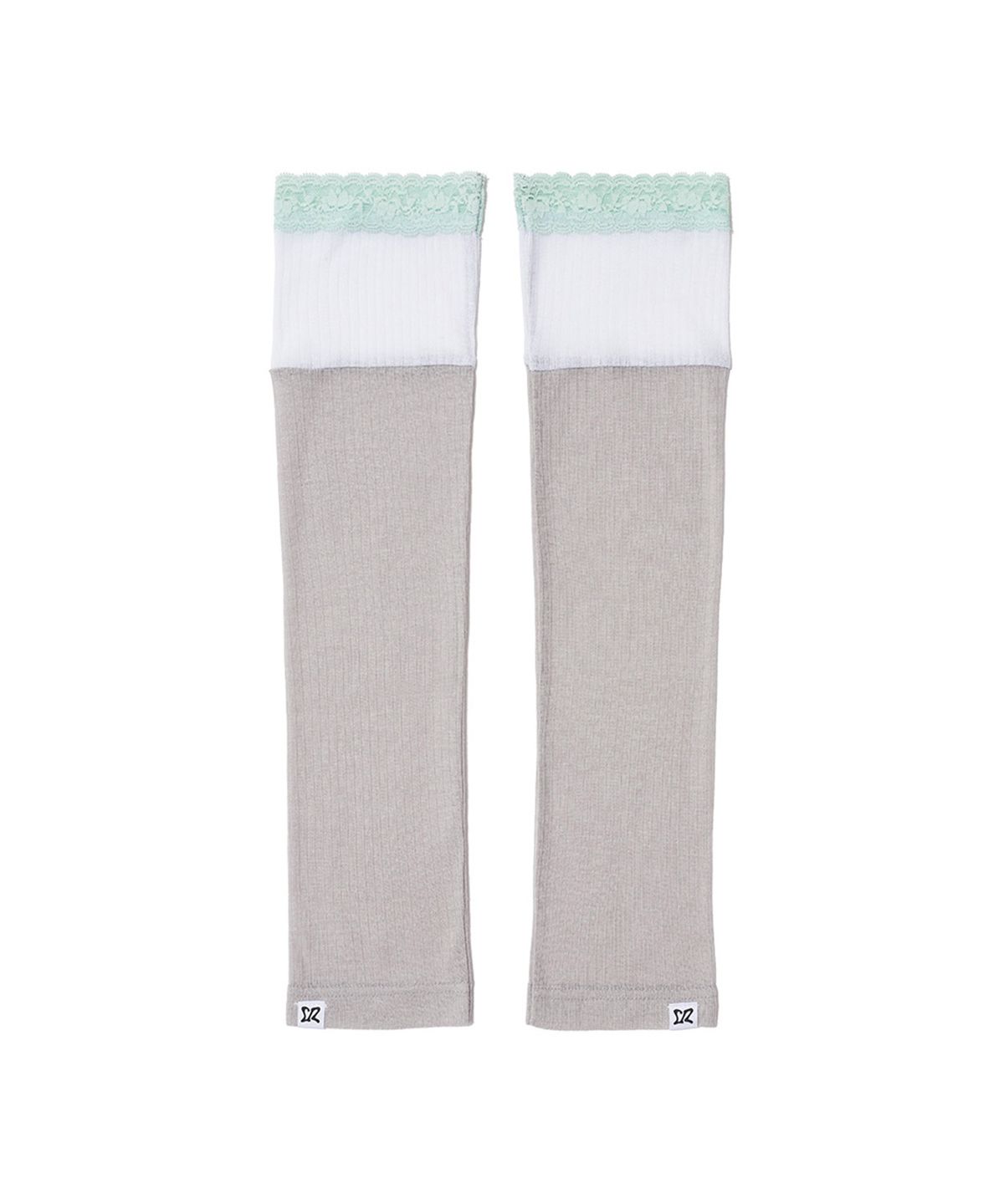 잇자바이브(ITZAVIBE) LACE LAYERED OPEN TOE SOCKS - GRAY