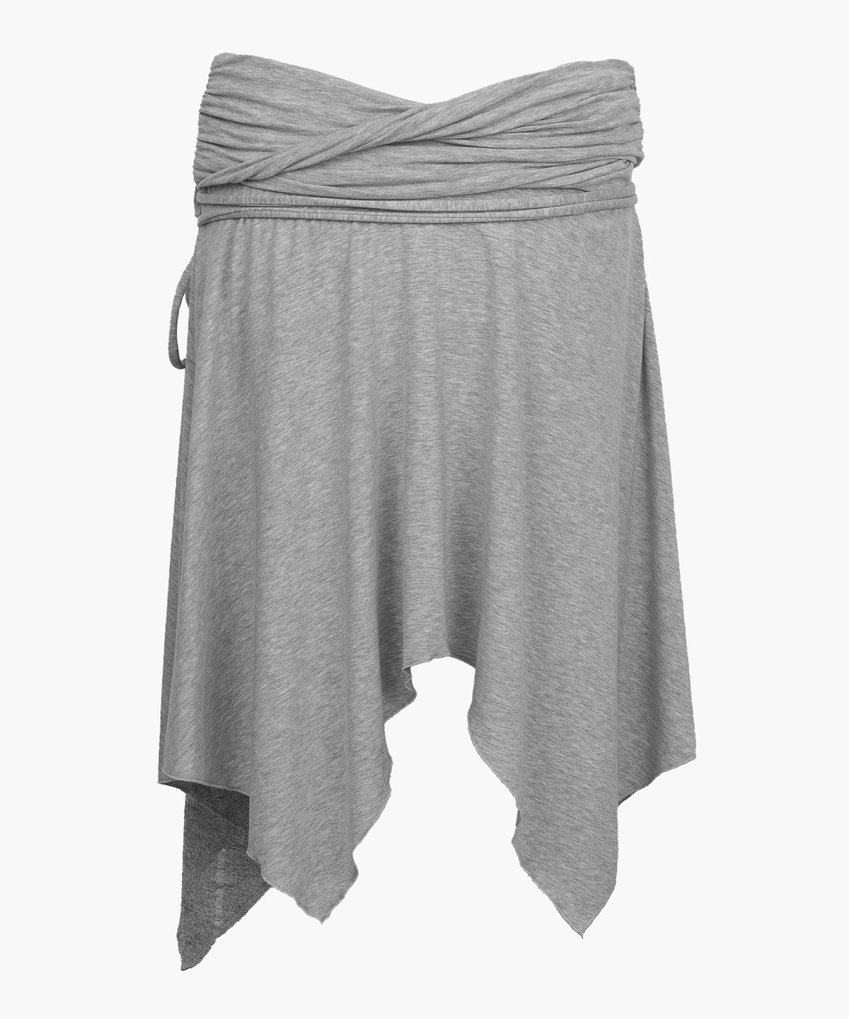 러프넥(ROUGHNECK) Knit Layer Drape Skirt Gray