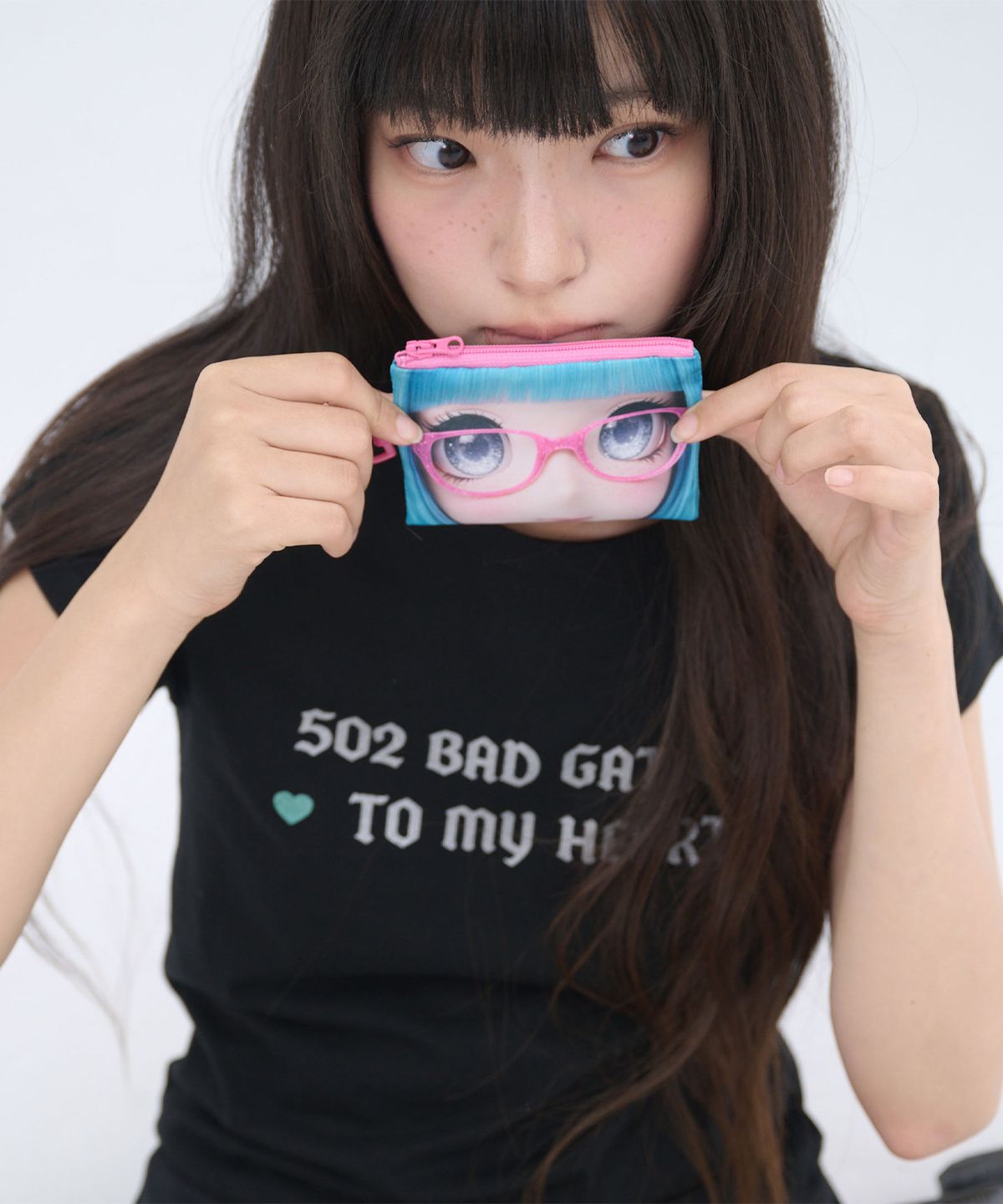 잇자바이브(ITZAVIBE) CAT GIRL CARD WALLET - MINT