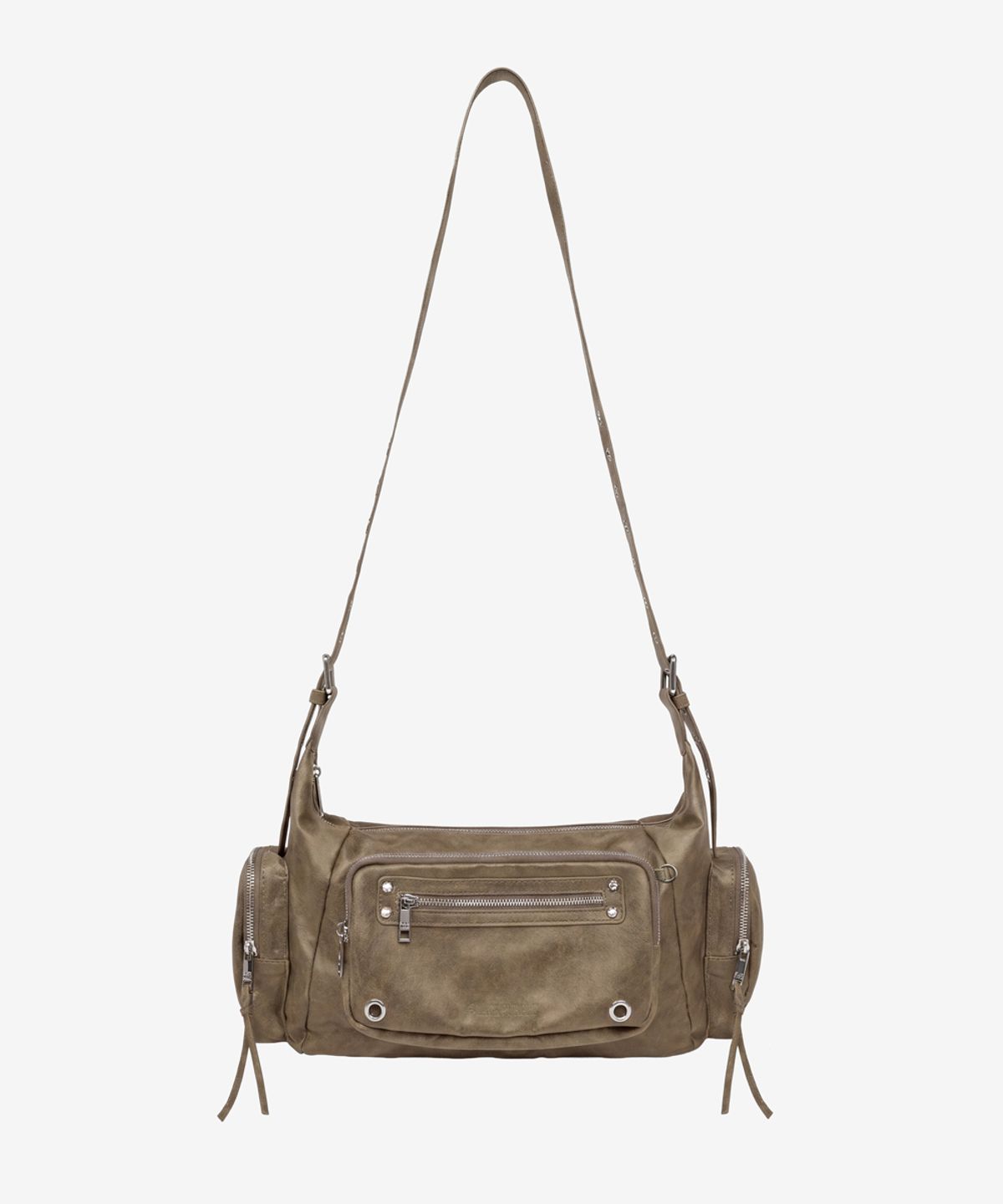 블랙 퍼플(BLACK PURPLE) 맥시 마르코백_애쉬 카키 Maxi Marco Bag_Ash Khaki