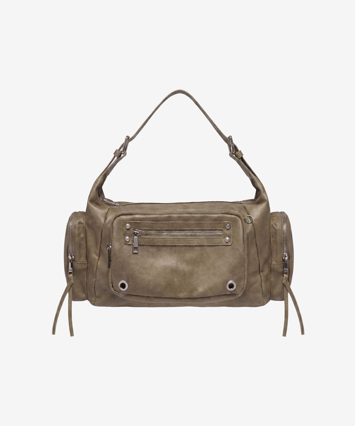 블랙 퍼플(BLACK PURPLE) 맥시 마르코백_애쉬 카키 Maxi Marco Bag_Ash Khaki