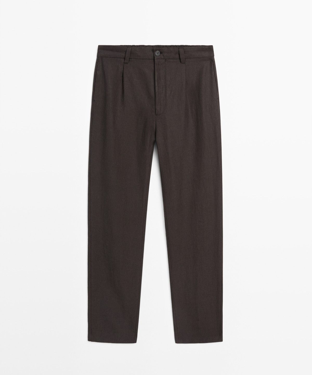 마시모두띠(MASSIMO DUTTI) 100% 린넨 하운드투스 팬츠