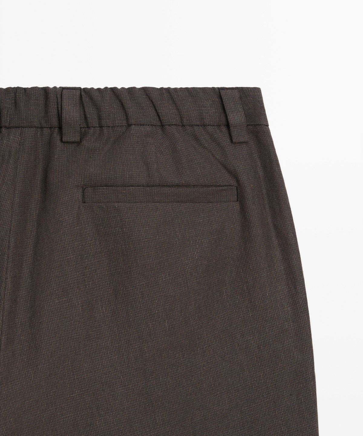 마시모두띠(MASSIMO DUTTI) 100% 린넨 하운드투스 팬츠