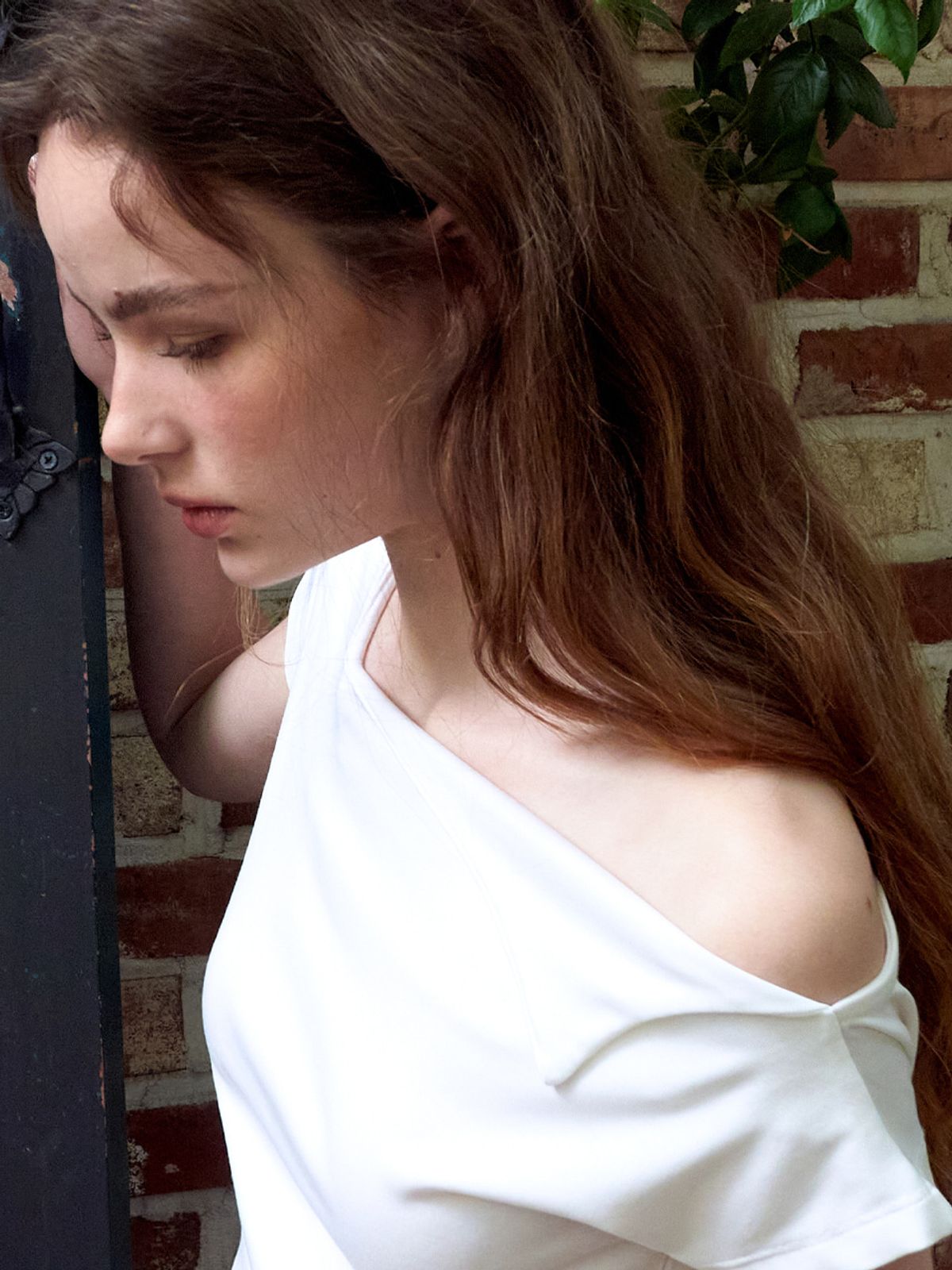 에트몽(ETMON) Off Shirring T-Shirt, White
