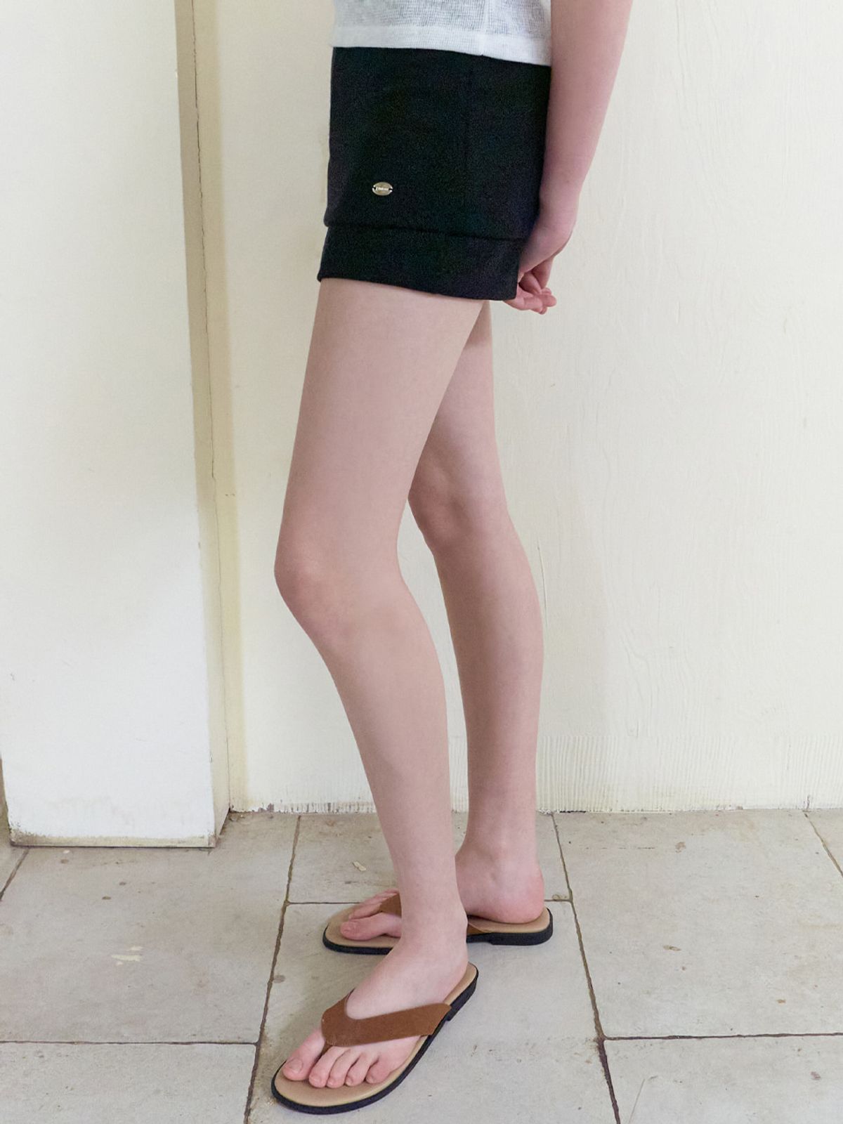 에트몽(ETMON) Summer Layered Mini Skort, Black