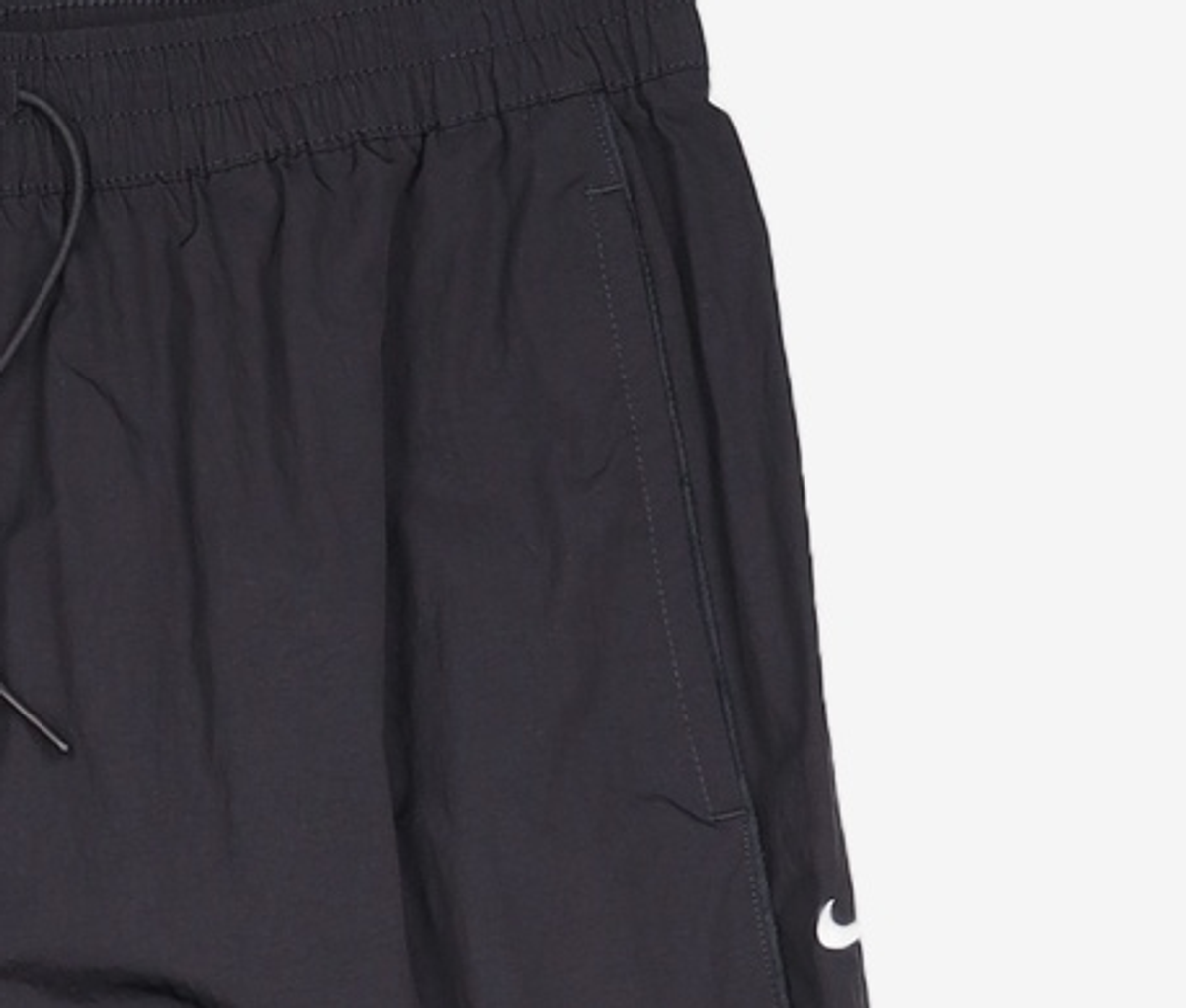 나이키(NIKE) 윈드러너 하이웨이스트 우븐 오픈 헴 팬츠 W - 블랙:화이트 / FV7656-010 XL