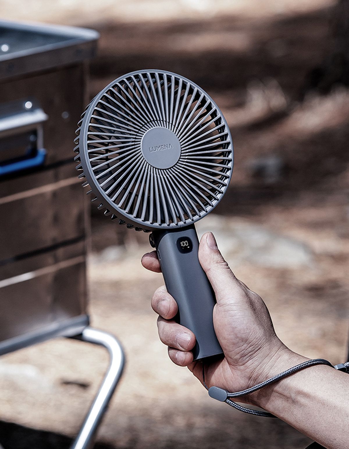 루메나(LUMENA) FAN PRO MAX V 빅팬 휴대용 탁상용 폴더블 선풍기 [크림화이트]