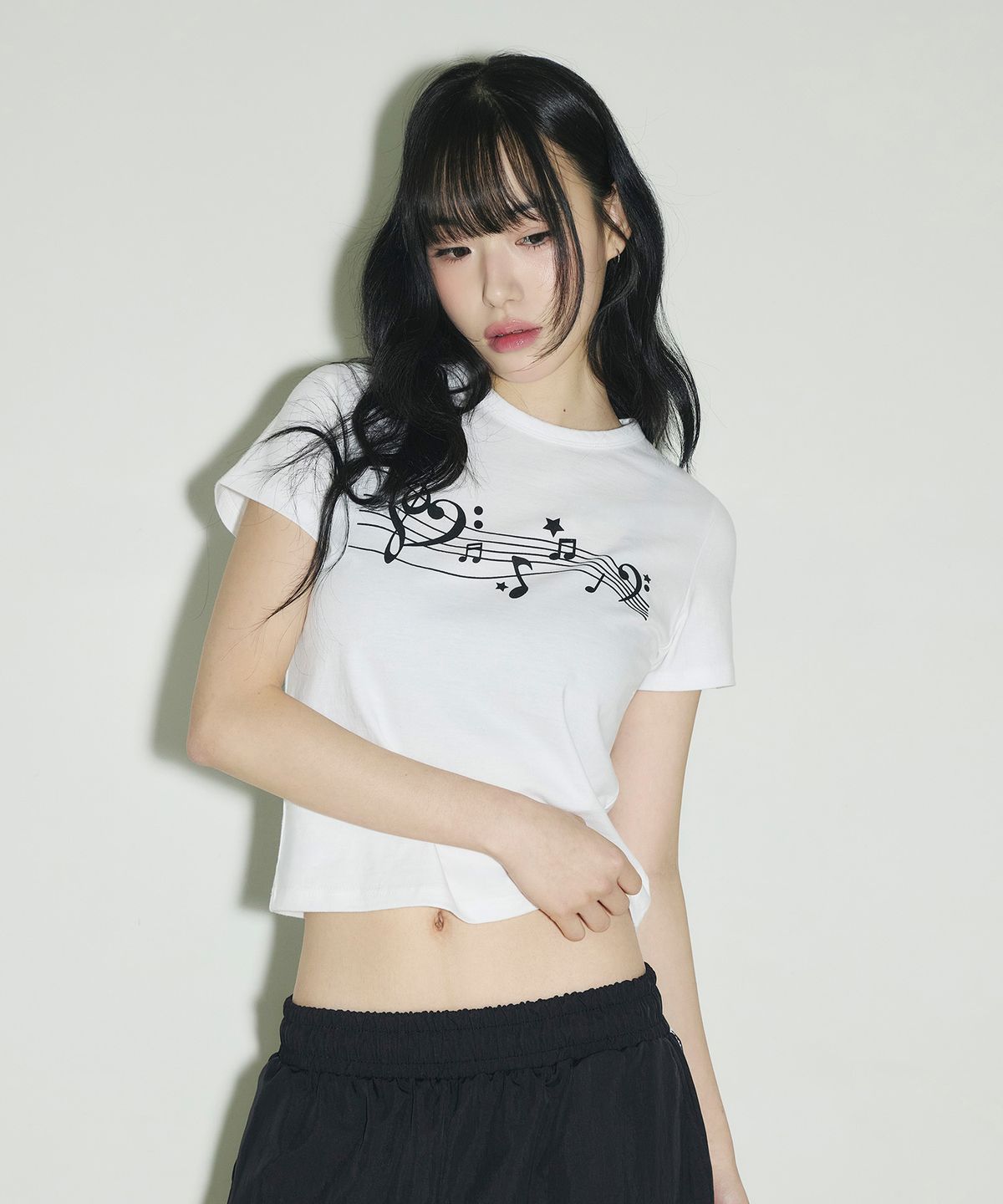 슬릭글로우(SLEEKGLOW) 필 마이 리듬 티셔츠[화이트]
