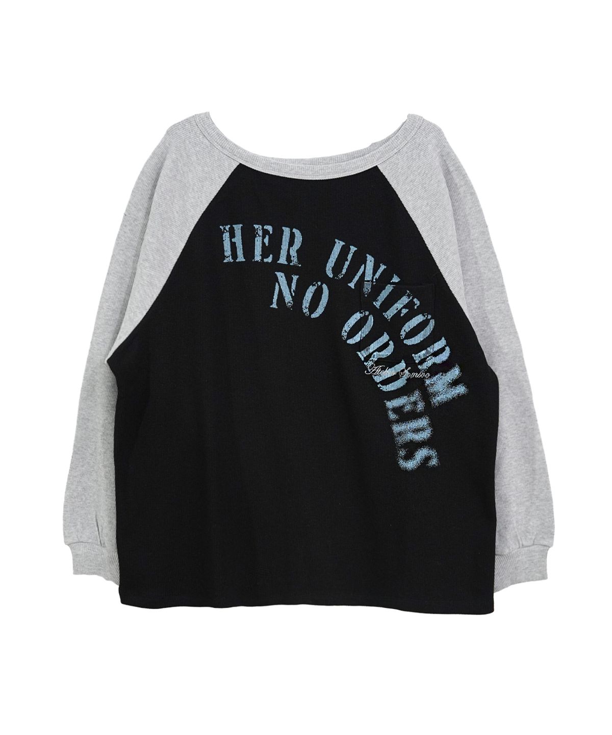 솜속(SOMSOC) MILLI ARTWORK RAGLAN TOP_BLACK