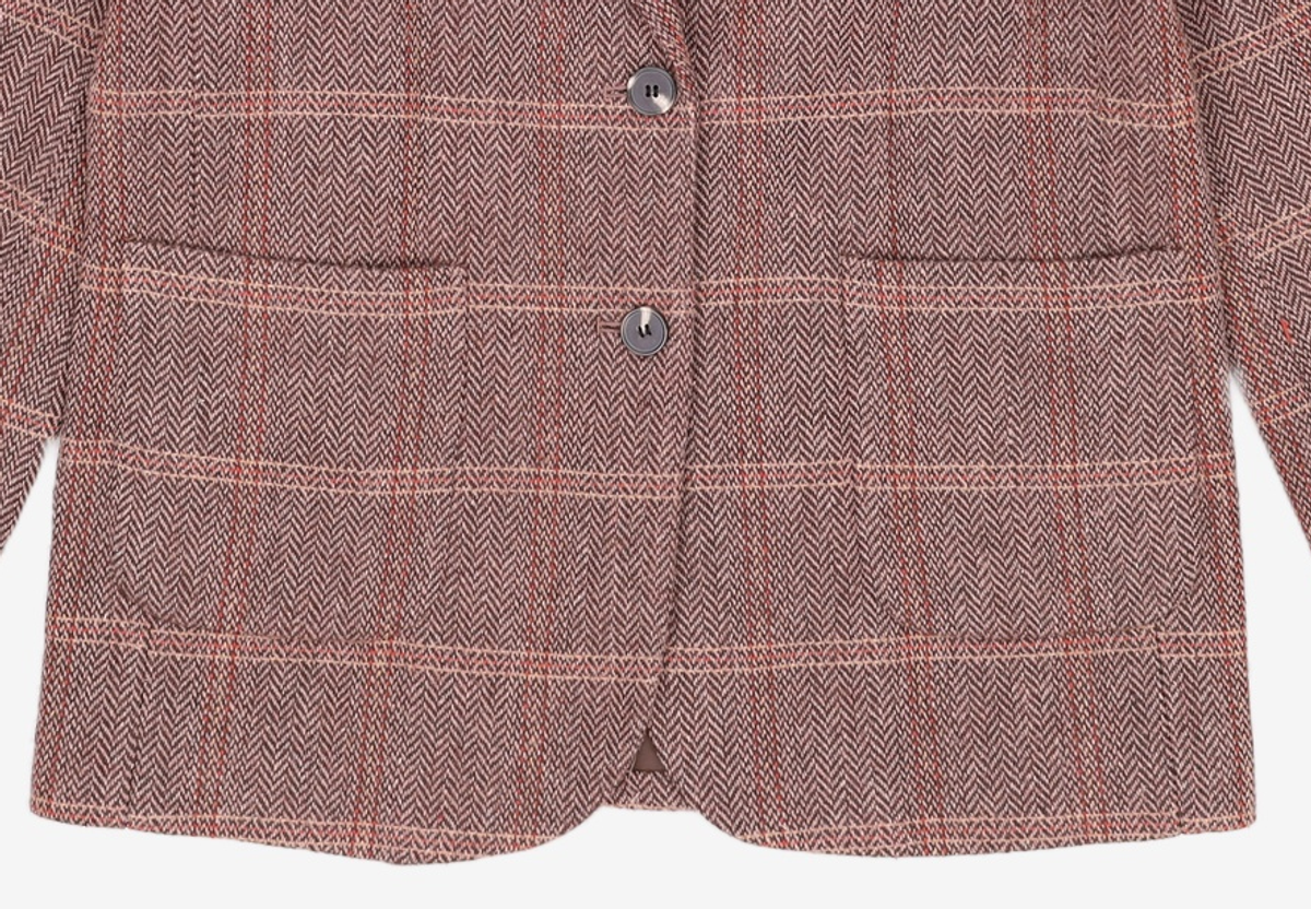 미쏘(MIXXO) 헤링본체크 테일러드 2버튼 자켓 MIWJKCT3PG L