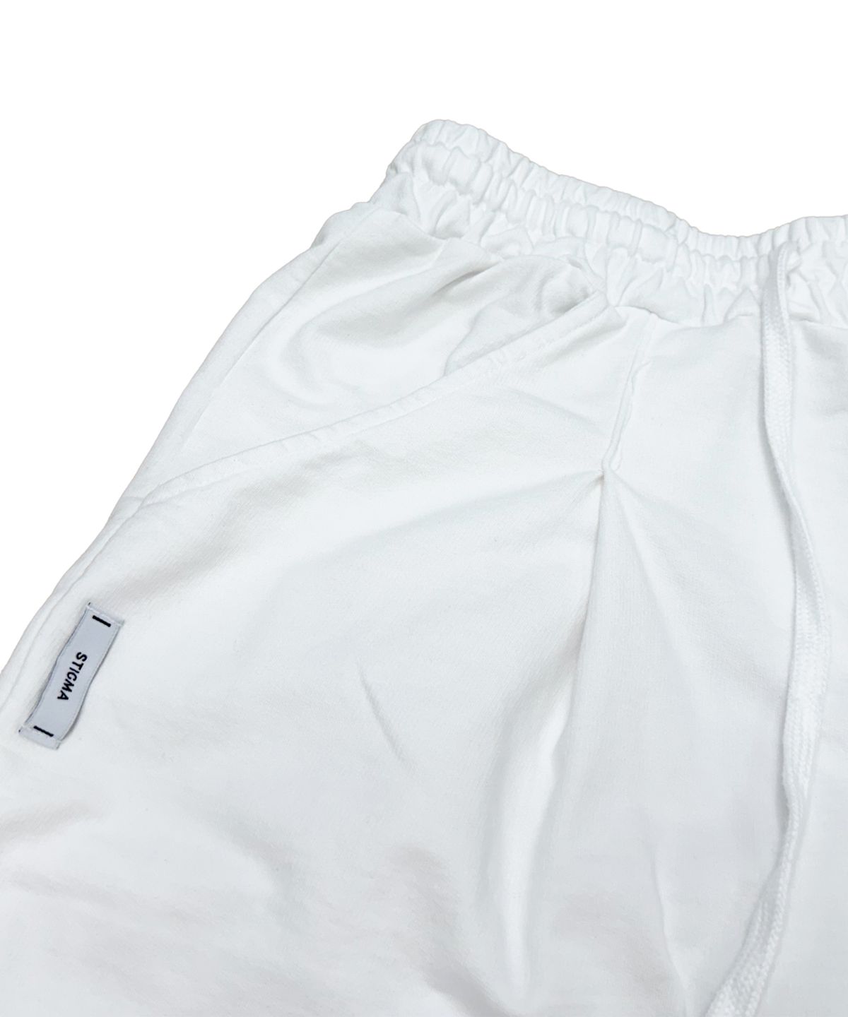 스티그마(STIGMA) RAW-CUT WASHED BURMUDA PANTS WHITE